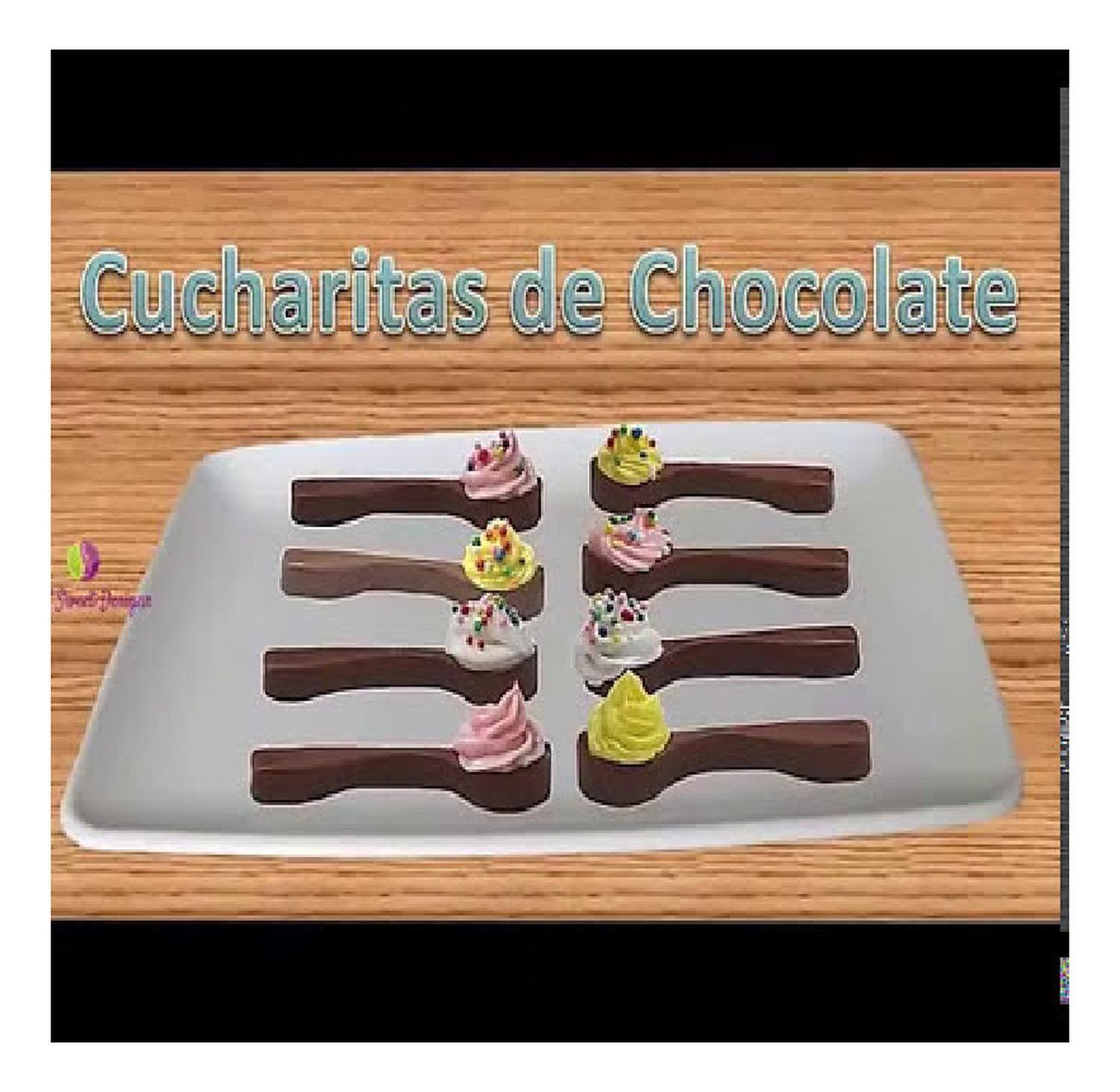 Molde Chocolate Moldes Silicona Chocolate Cucharas-9