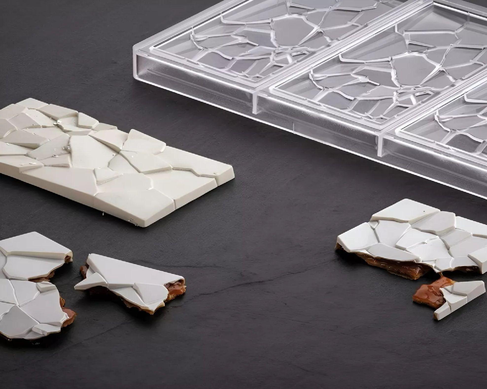 Molde Chocolate Moldes Reposteria Barra Chocolate Grieta 3c-5