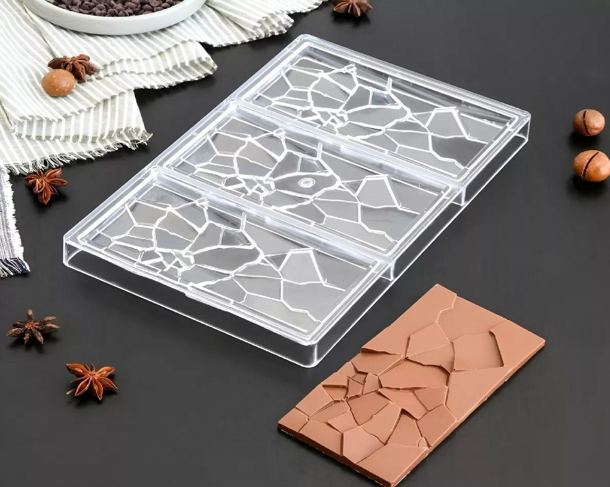 Molde Chocolate Moldes Reposteria Barra Chocolate Grieta 3c-7