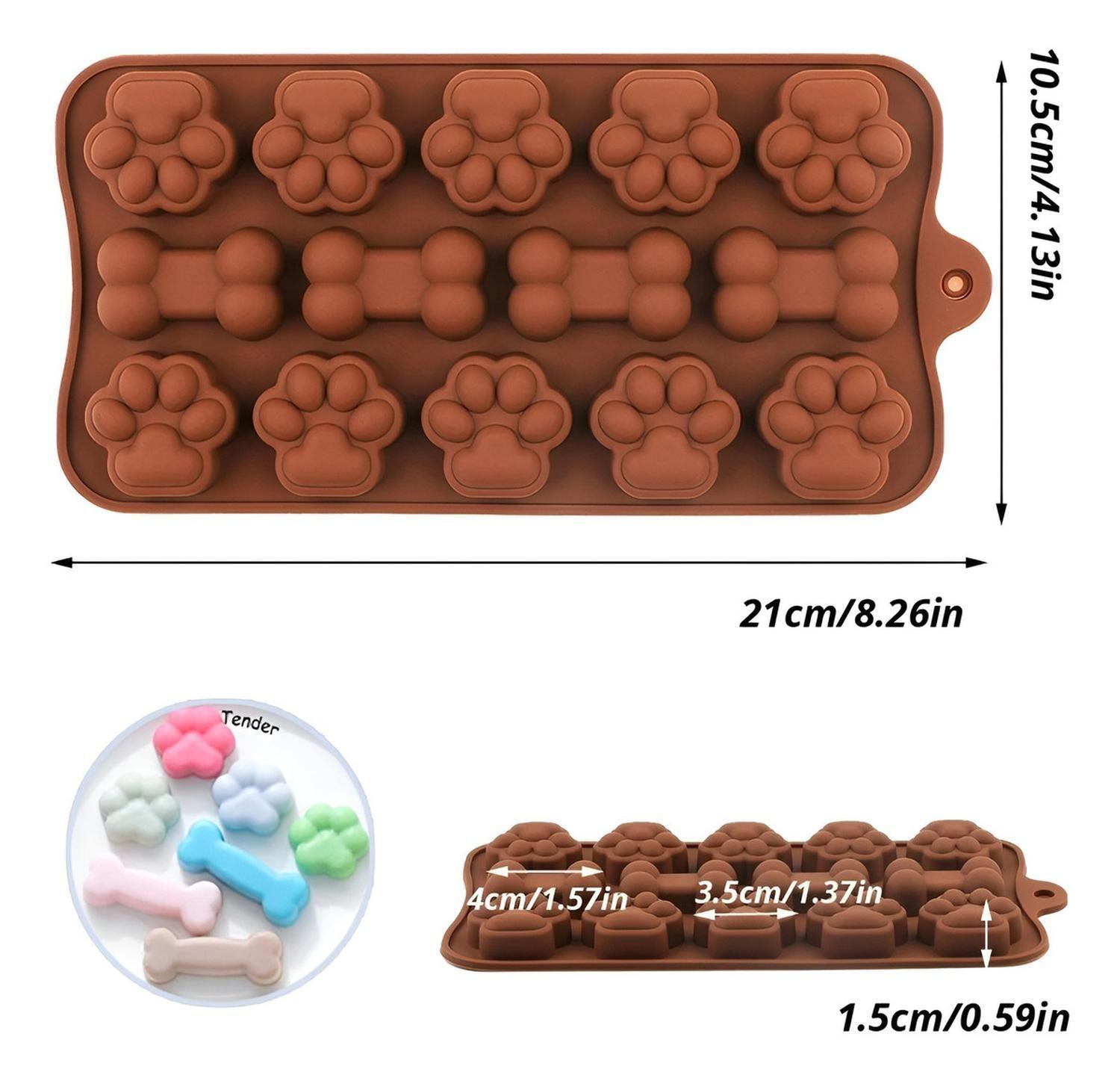Set 4 Moldes Reposteria Molde Silicona Molde Helados Mascota Multicolor/ Moldes De Chocolate / Molde-2