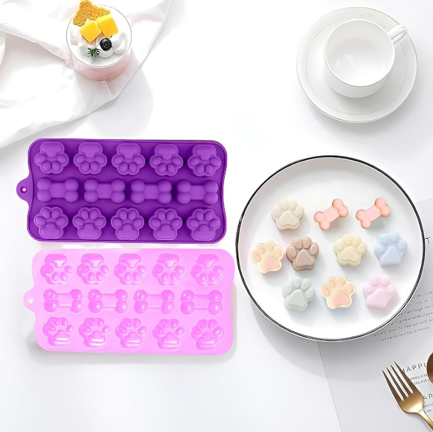 Set 4 Moldes Reposteria Molde Silicona Molde Helados Mascota Multicolor/ Moldes De Chocolate / Molde-8