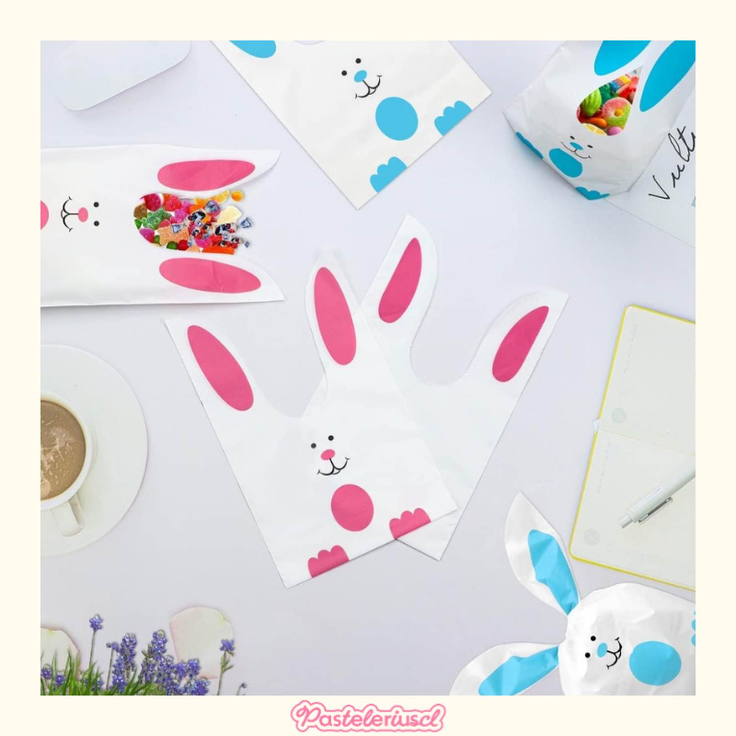 Pack X100 Bolsas De Plástico Para Dulces De Pascua Bolsas De Regalos Para Niños-2