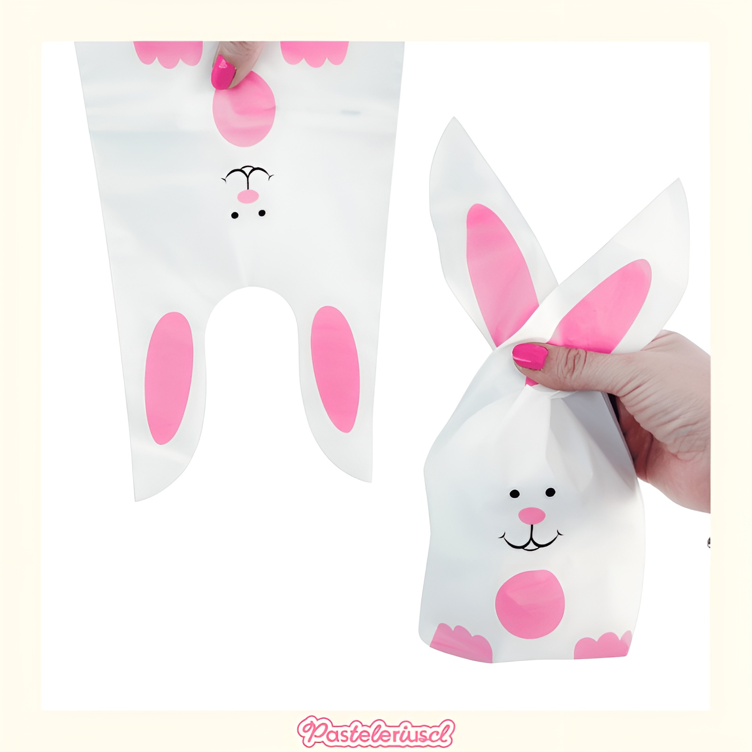 Pack X100 Bolsas De Plástico Para Dulces De Pascua Bolsas De Regalos Para Niños-3