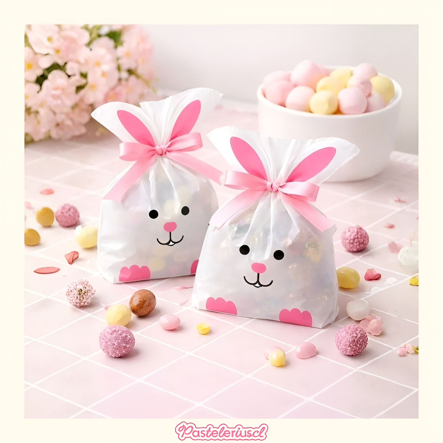 Pack X100 Bolsas De Plástico Para Dulces De Pascua Bolsas De Regalos Para Niños-6