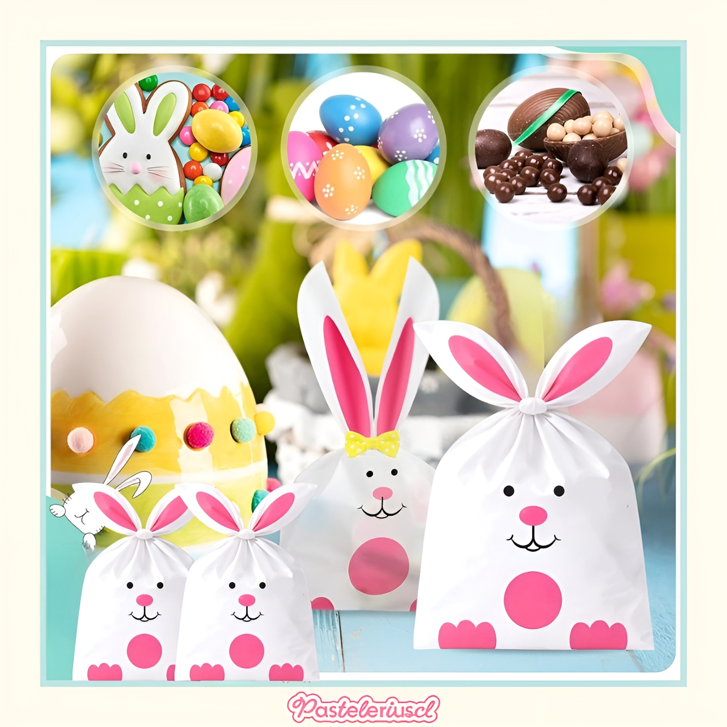 Pack X100 Bolsas De Plástico Para Dulces De Pascua Bolsas De Regalos Para Niños-5