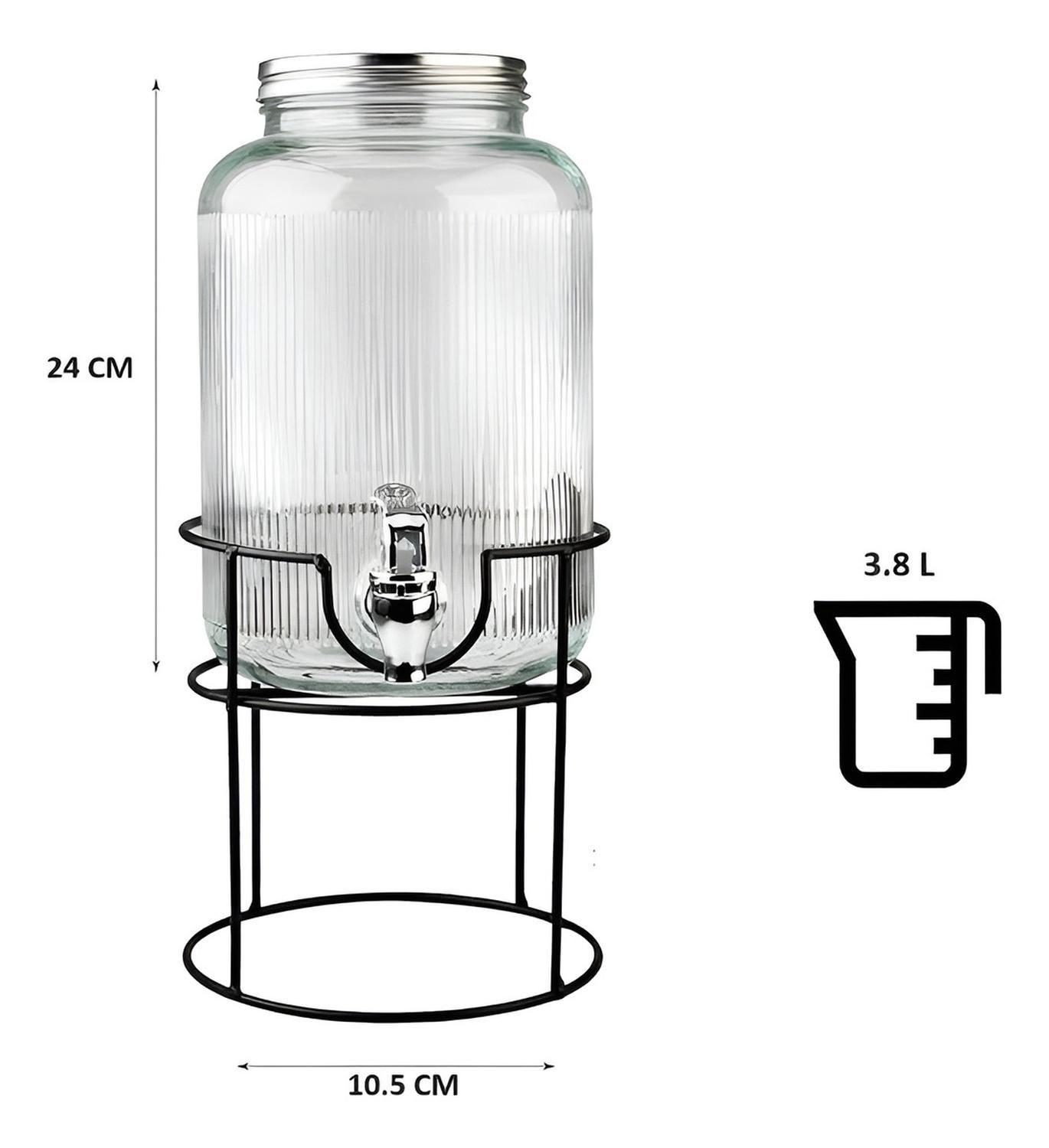 Dispensador De Jugos Acanalado Con Atril Dispensadores 3.8l-2
