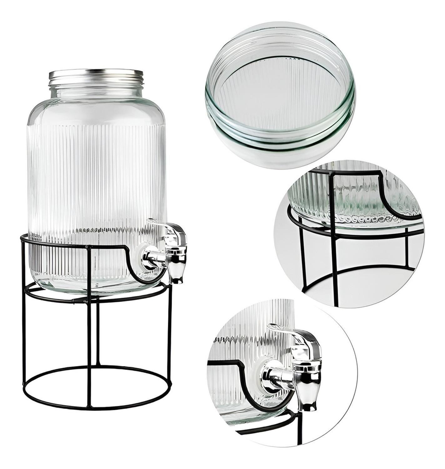 Dispensador De Jugos Acanalado Con Atril Dispensadores 3.8l-4