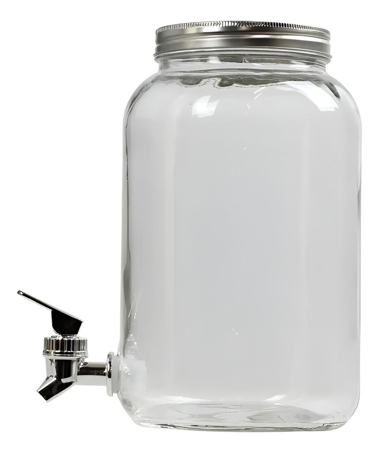 Jarro De Vidrio Dispensador De Bebidas Con Atril Jarros 4l-6