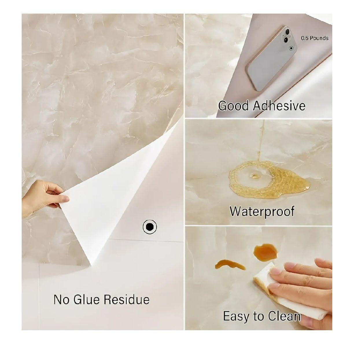 2  Papel Para Pared Papel Mural Pvc Autoadhesivo Marmol 10mts-4