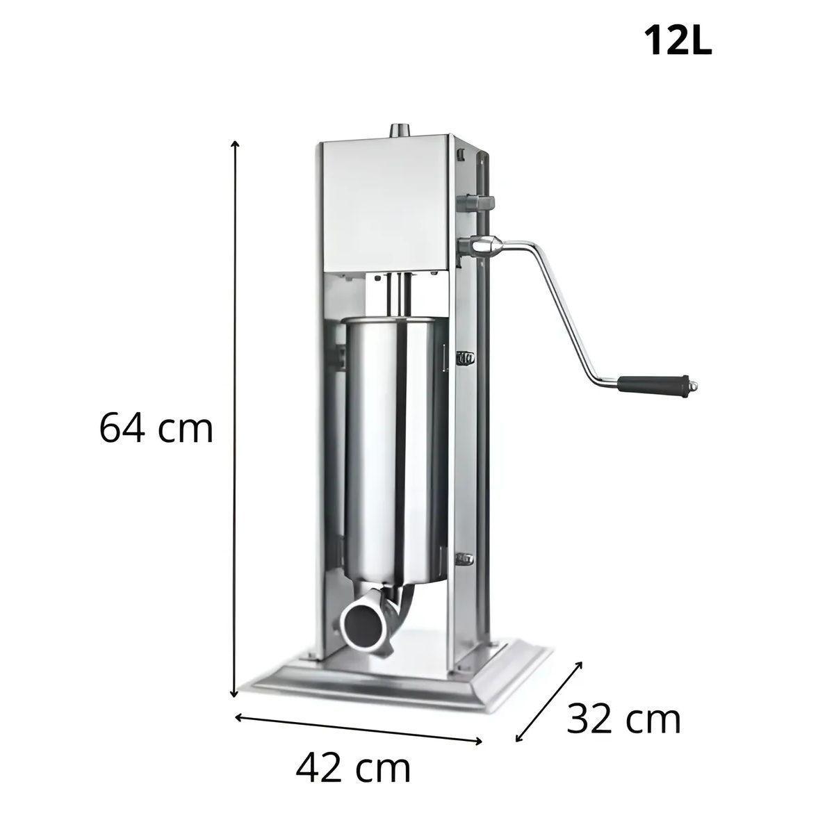 Embutidoras Manual Embutidora Vertical Acero Inoxidable 12l-2