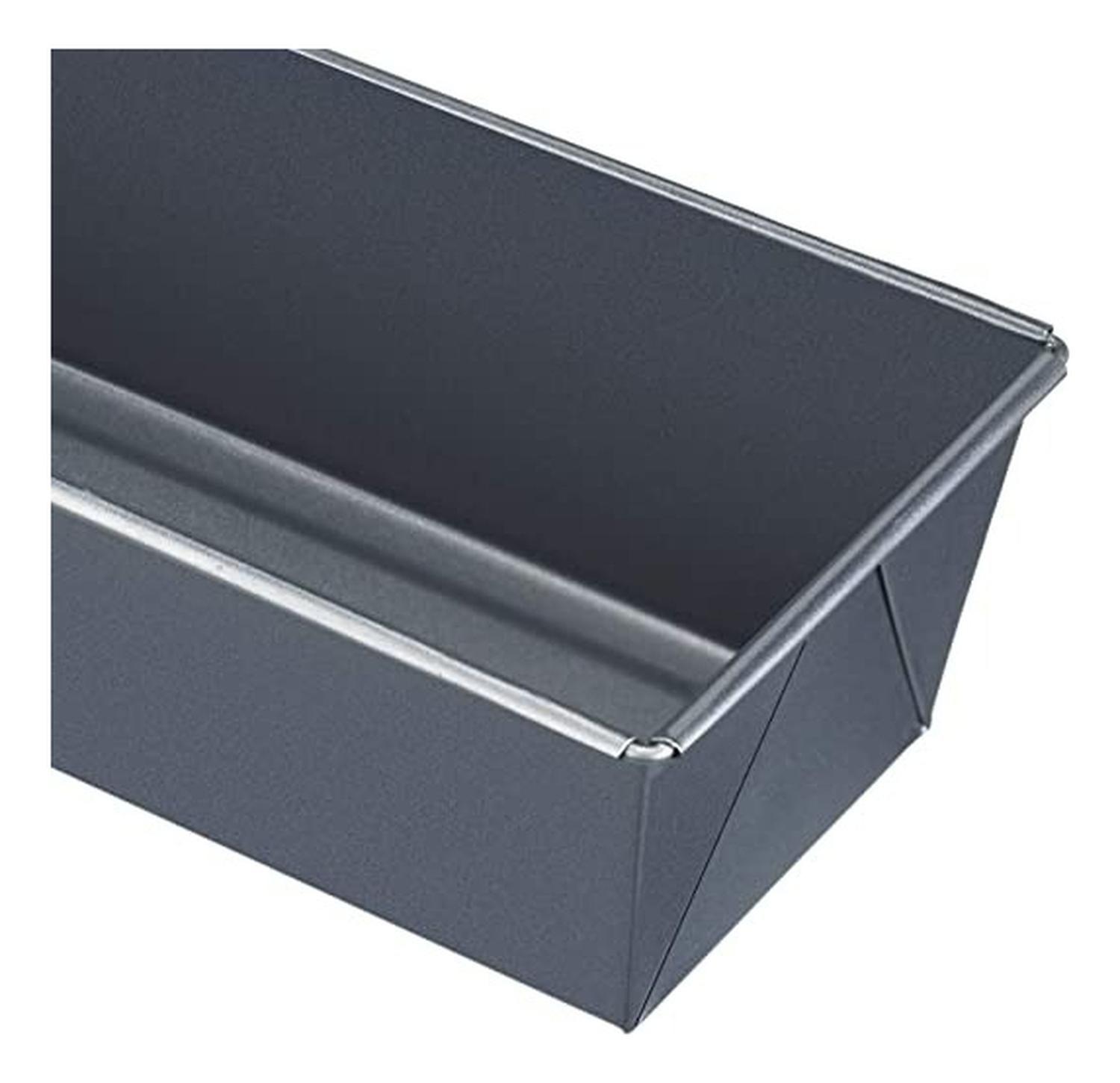 Molde Rectangular Antiadherente Teflón Para Pan Y Queque 30cm Pastelería Cl Gris-3