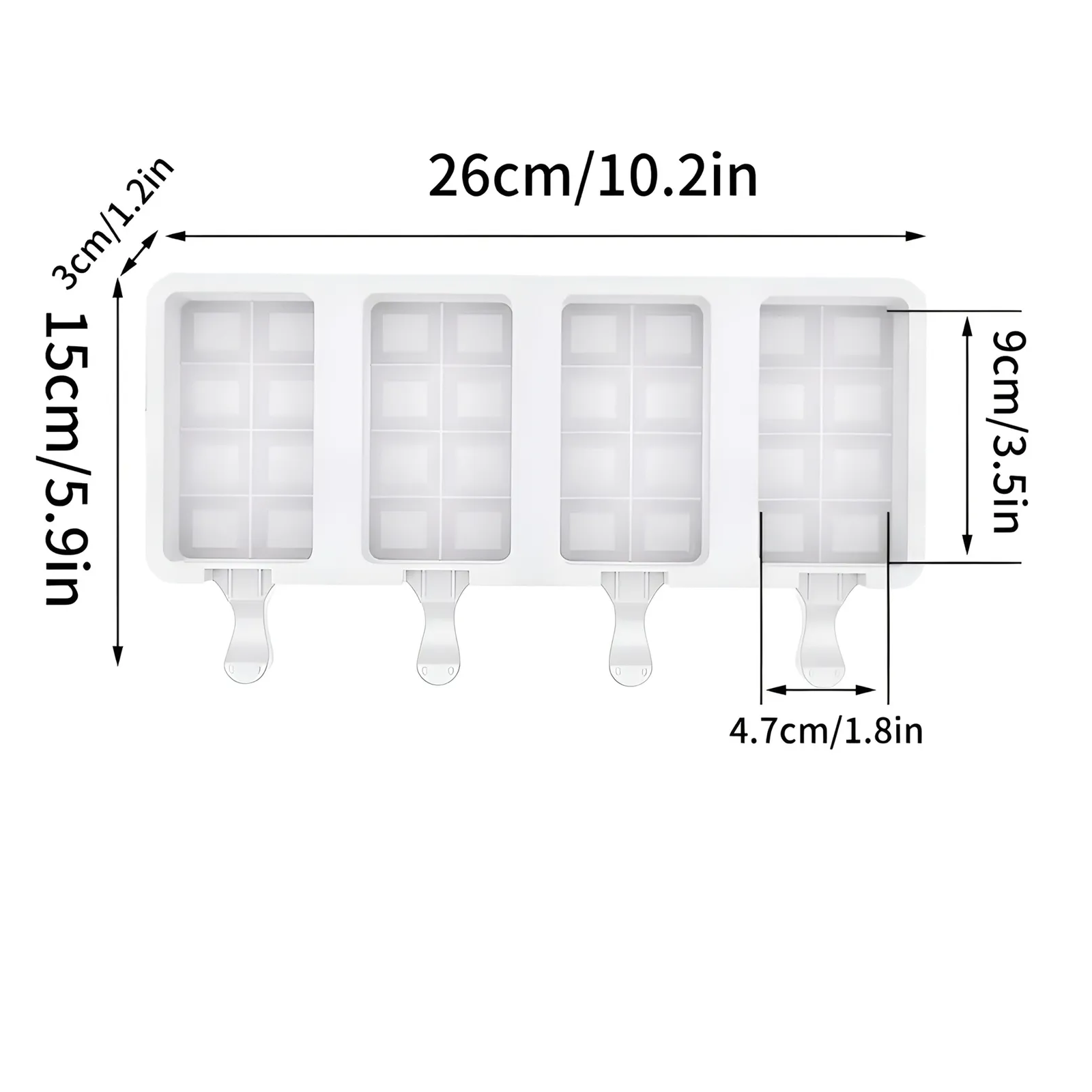 Pack X4 Molde De Silicona Para Helados Molde De Helado 051 MULTICOLOR -1