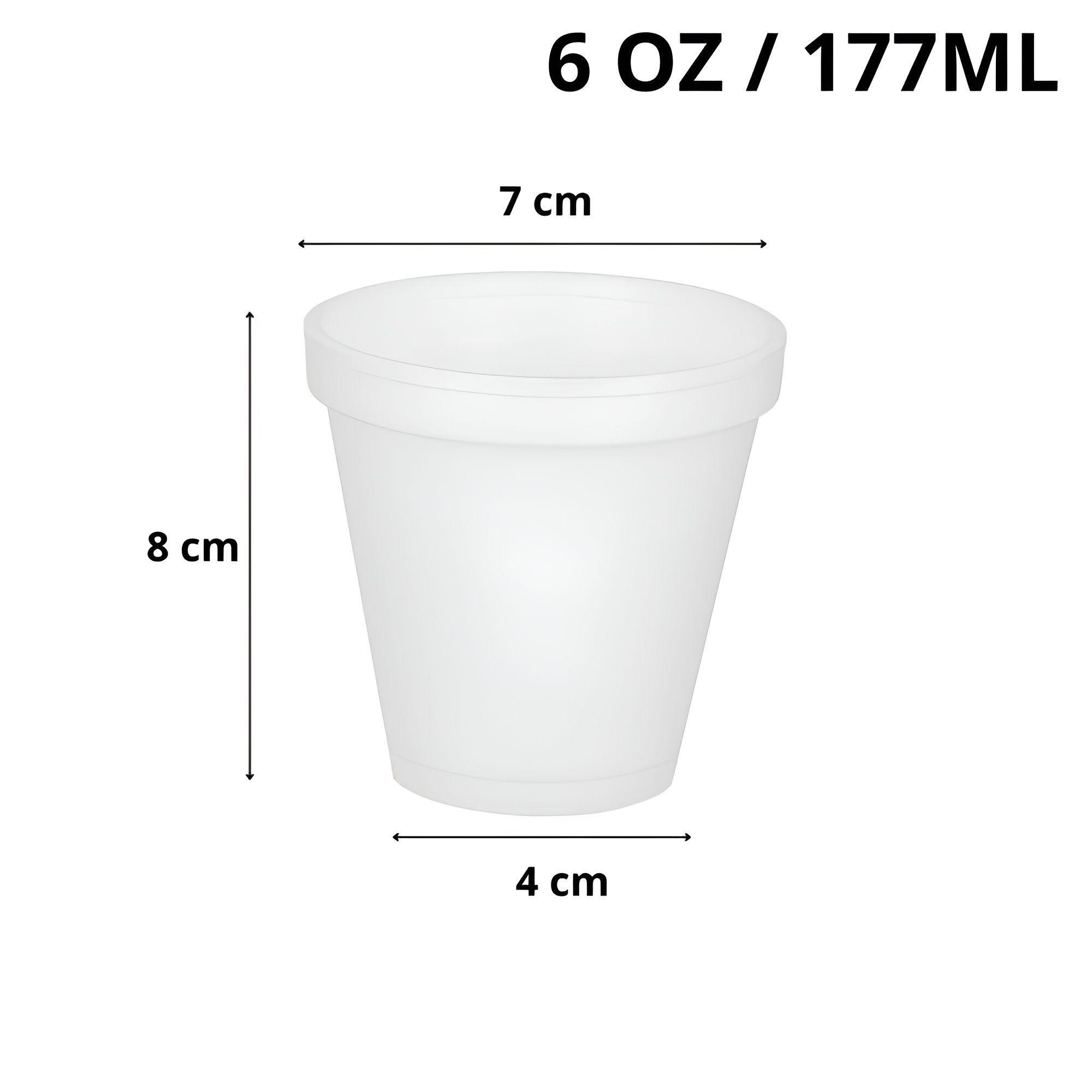 X1000 Vasos Plumavit Termico Vasos Desechable Vaso 6oz/177ml-2