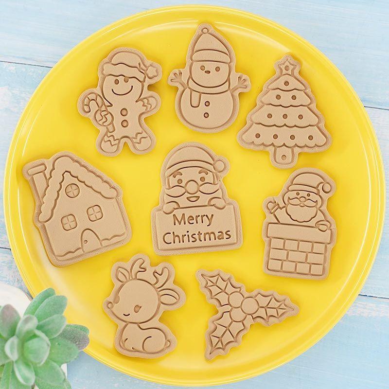 8 Moldes Para Galletas Cortador Galletas Navidad-3