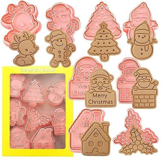 8 Moldes Para Galletas Cortador Galletas Navidad-7