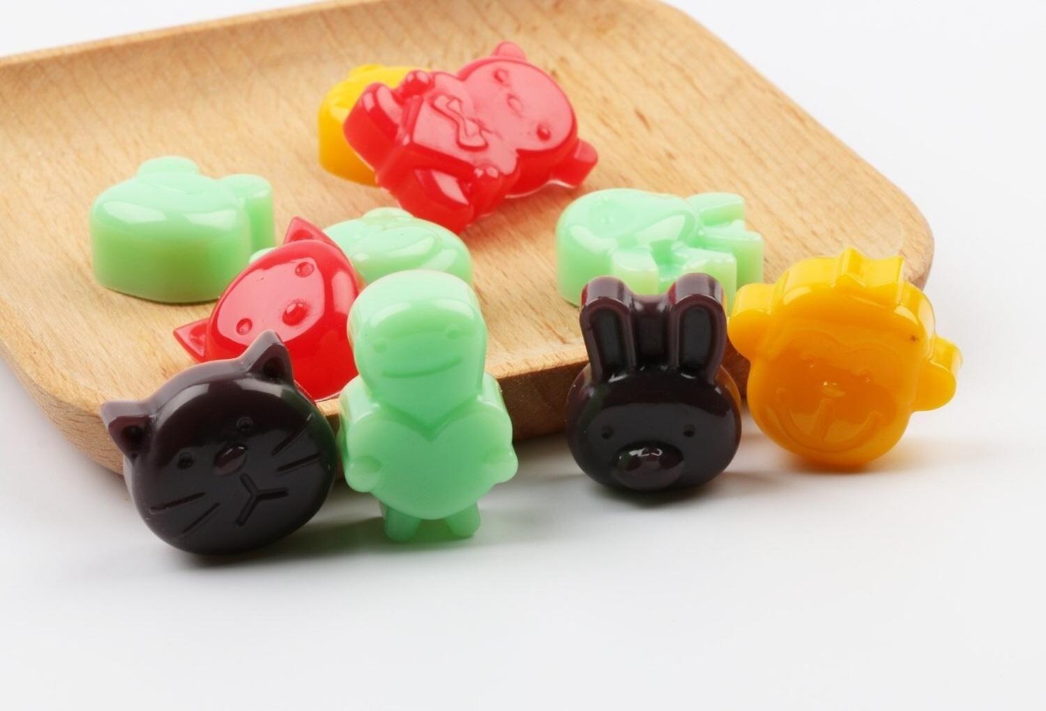 2 Moldes De Chocolate Molde De Silicona Animalitos Marrron Marrón-4