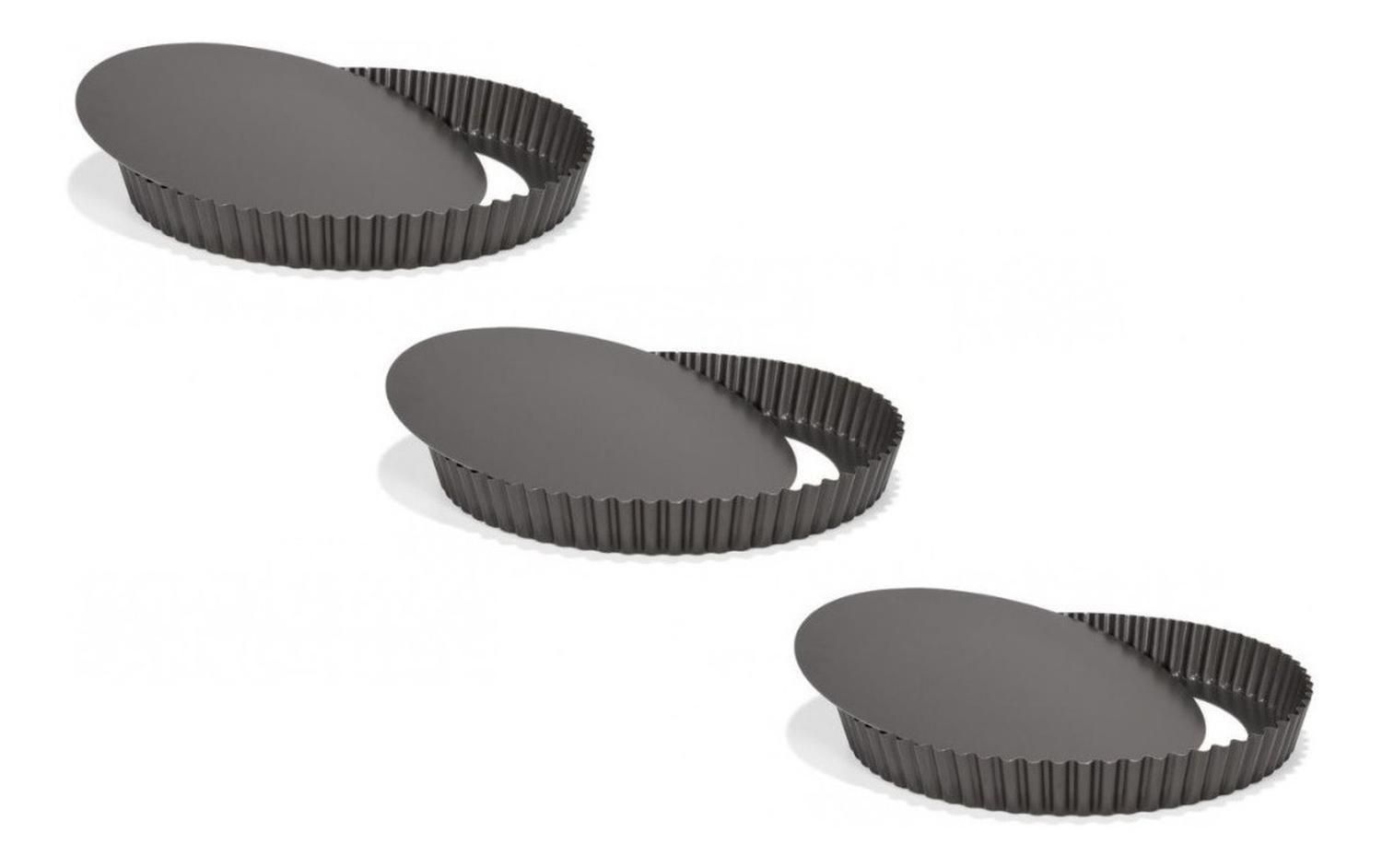 Pack X3 Molde Desmontable Moldes Desmontables Moldes 26cm Gris-0