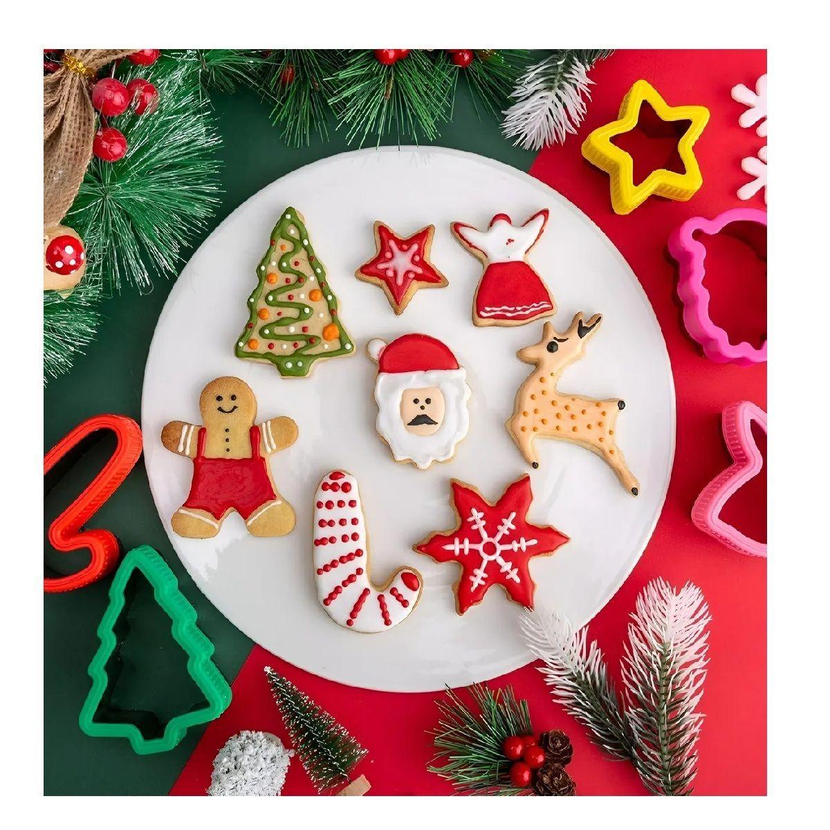 Set X8 Cortadores Galletas Navidad Moldes Galleta Navideñas-6