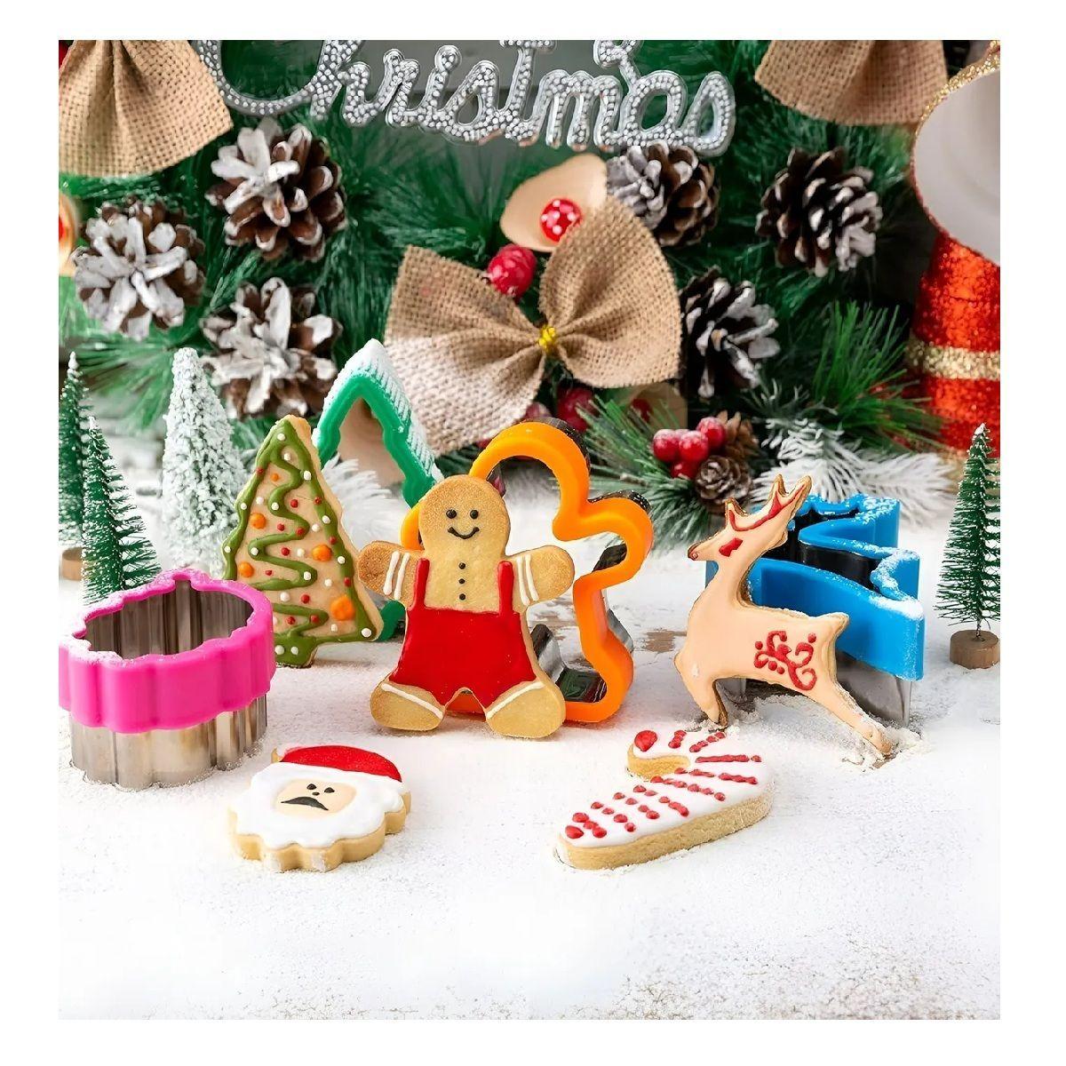 Set X8 Cortadores Galletas Navidad Moldes Galleta Navideñas-7