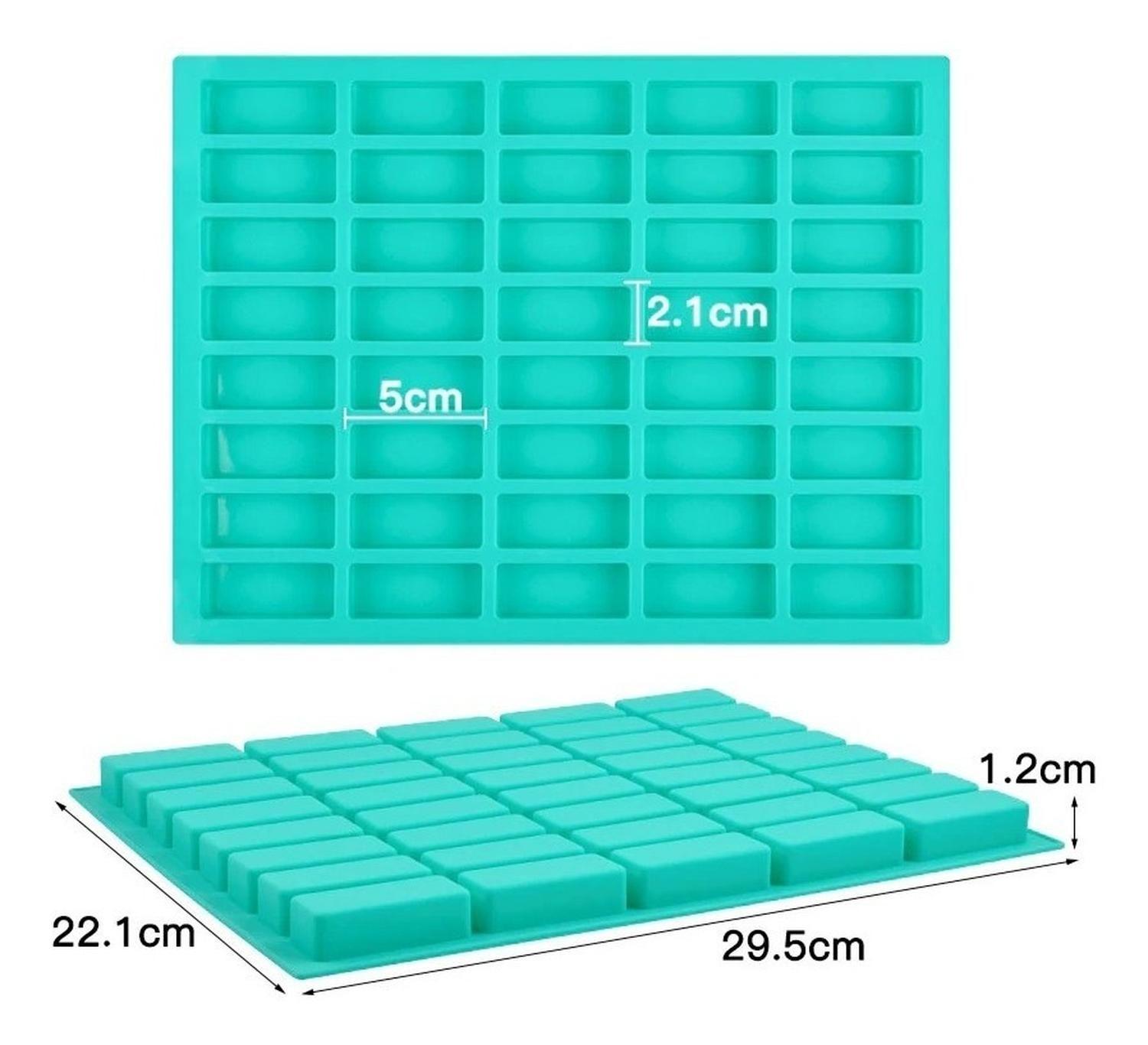 Moldes Silicona Barra Chocolate Moldes Hielo Molde Jabon Azul-2