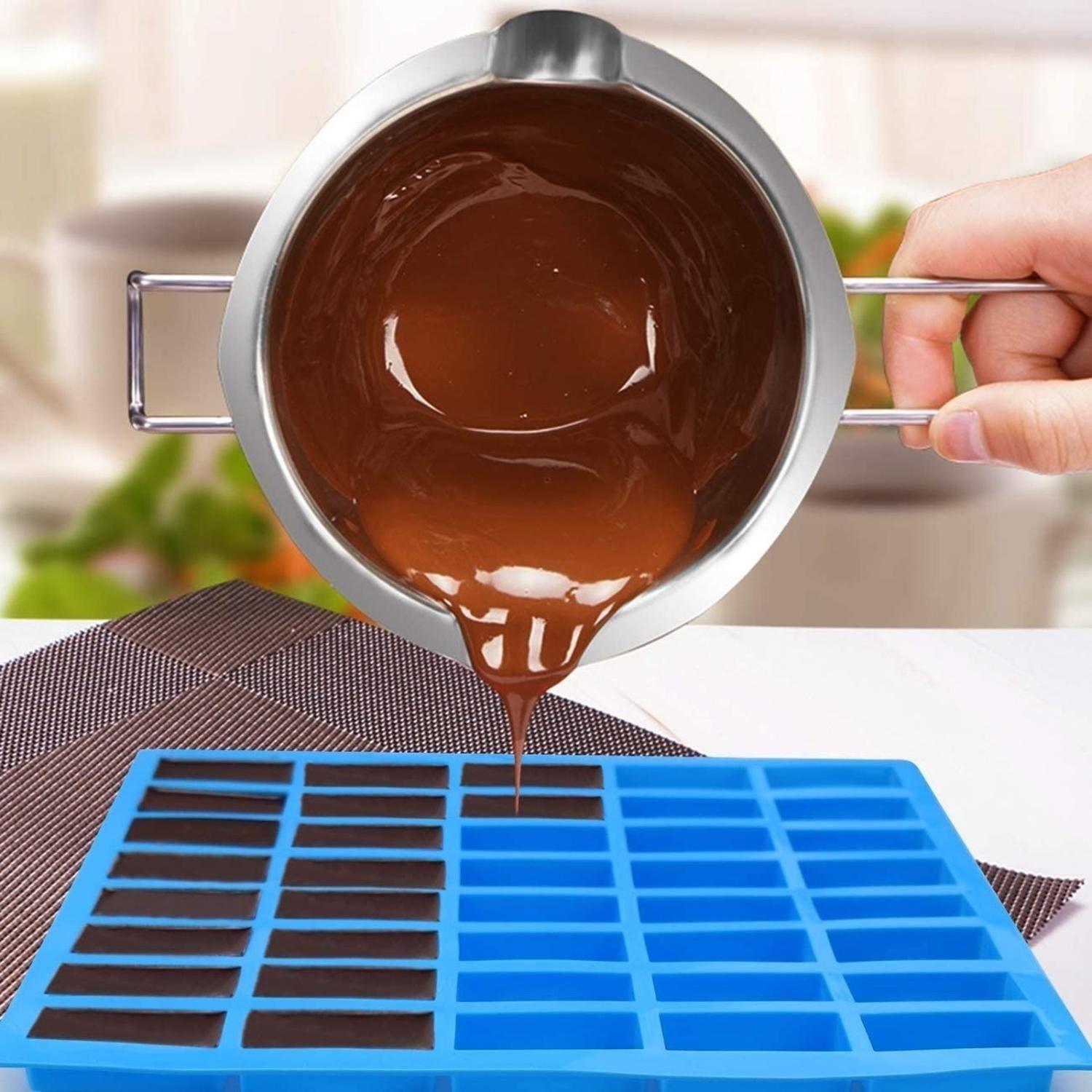 Moldes Silicona Barra Chocolate Moldes Hielo Molde Jabon Azul-7