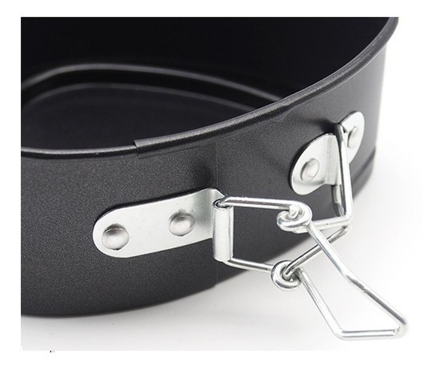 4 Molde Torta Moldes Queque Moldes Desmontables Mini Redondo Gris-3