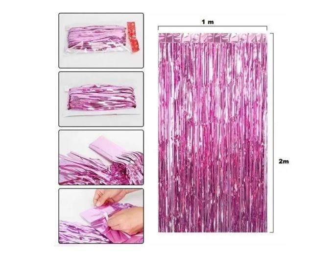 X2 Guirnalda Cortina Metálicas Cortina De Cumpleaños Decoración Decoracion Para Fiestas Cortina-2