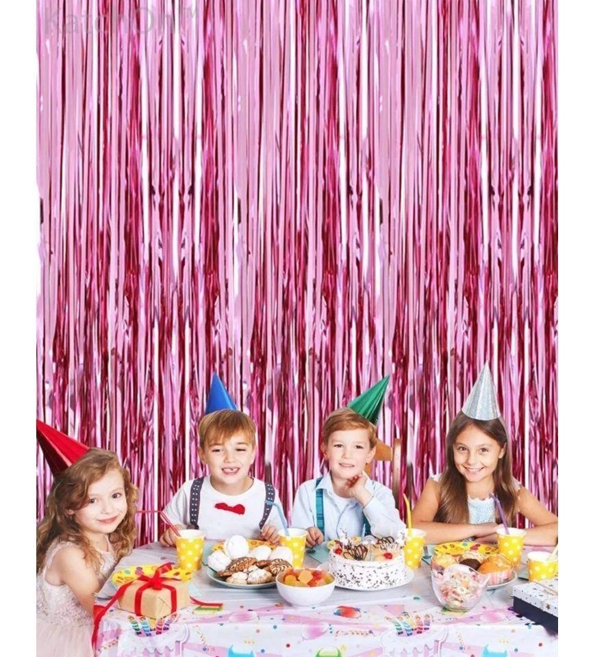 X2 Guirnalda Cortina Metálicas Cortina De Cumpleaños Decoración Decoracion Para Fiestas Cortina-4