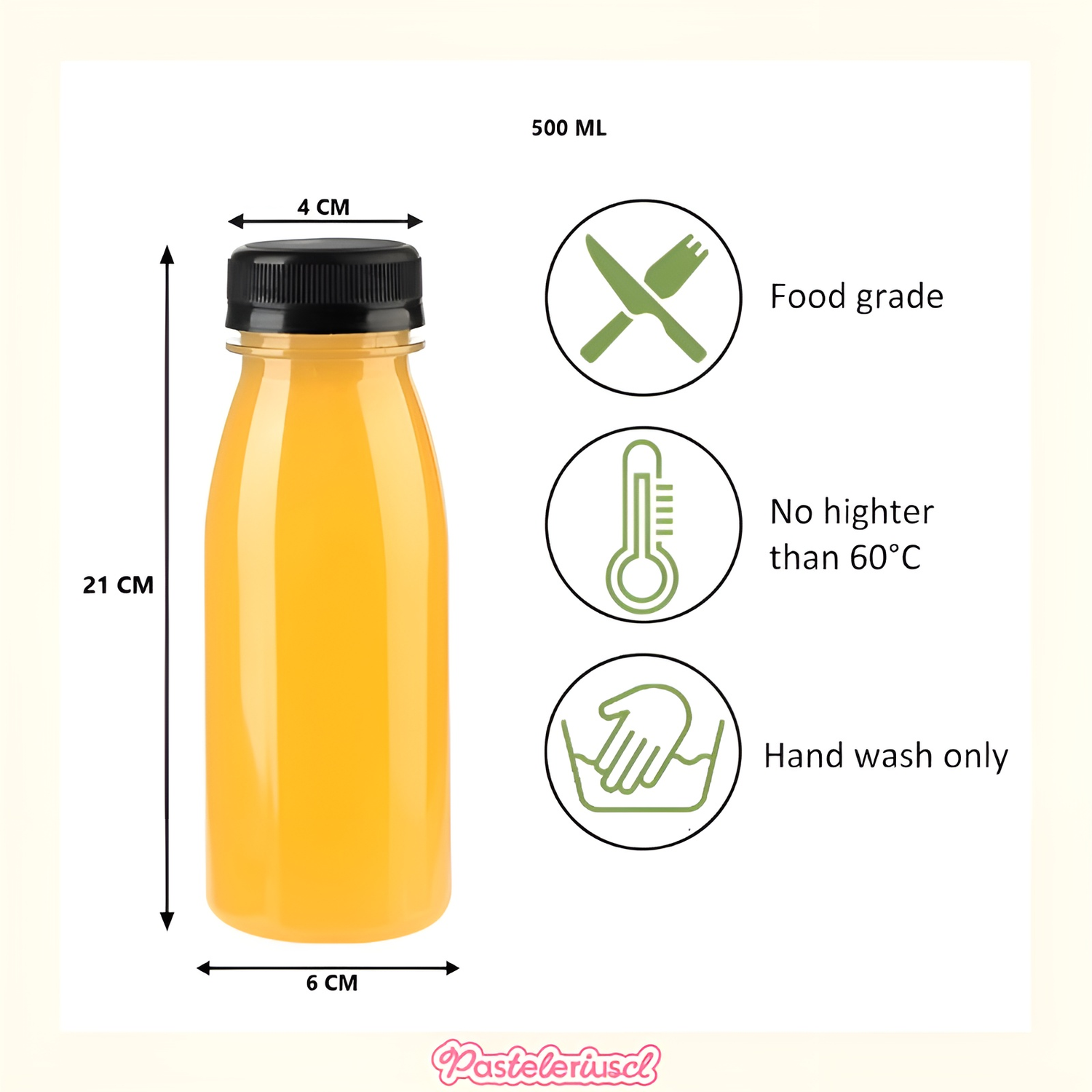X70 Botellas Con Tapa Botellas Plasticas Transparentes 500ml botellas transparentes-2