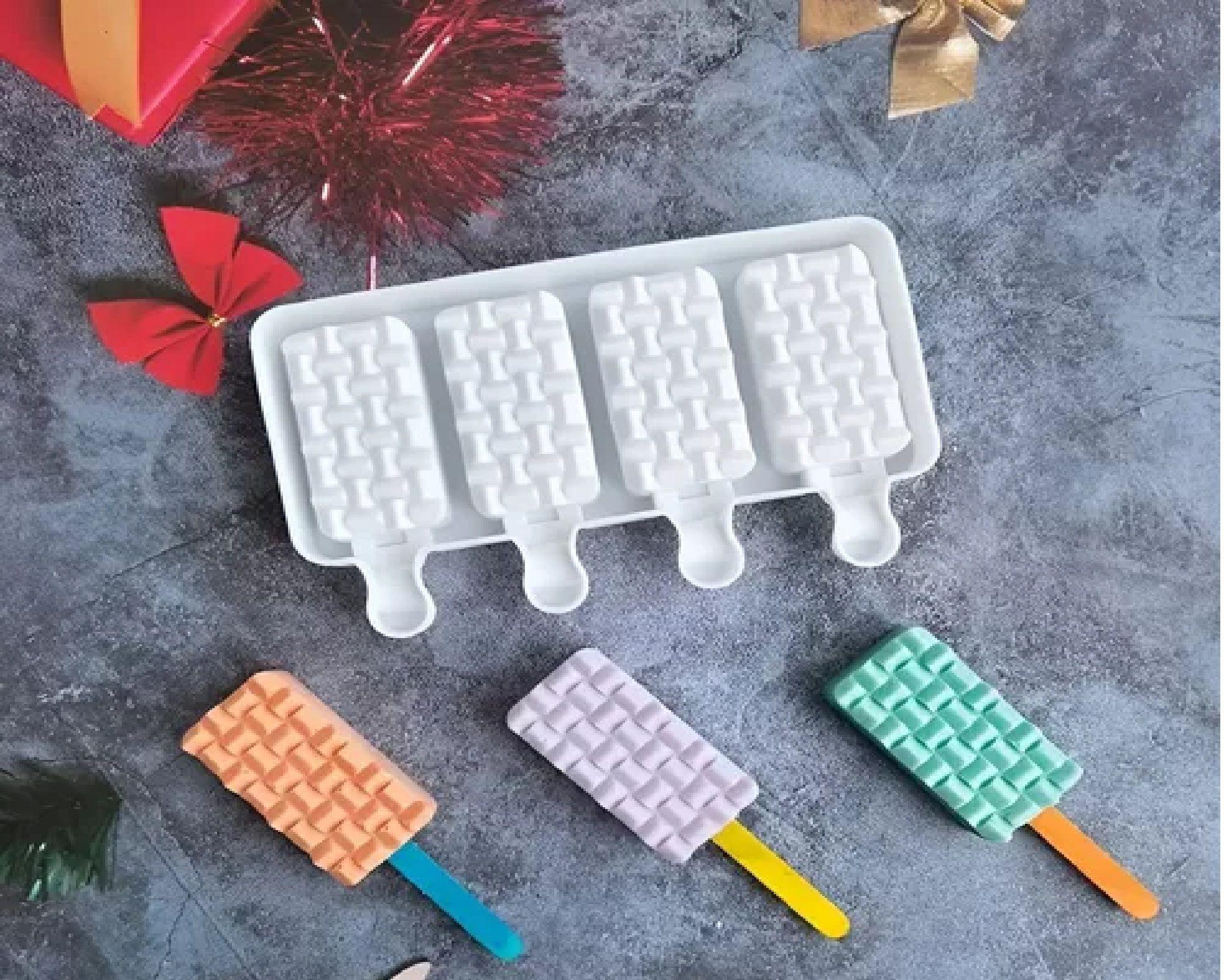 Moldes De Silicona Reposteria Molde Helados Molde Paletas 4c-5