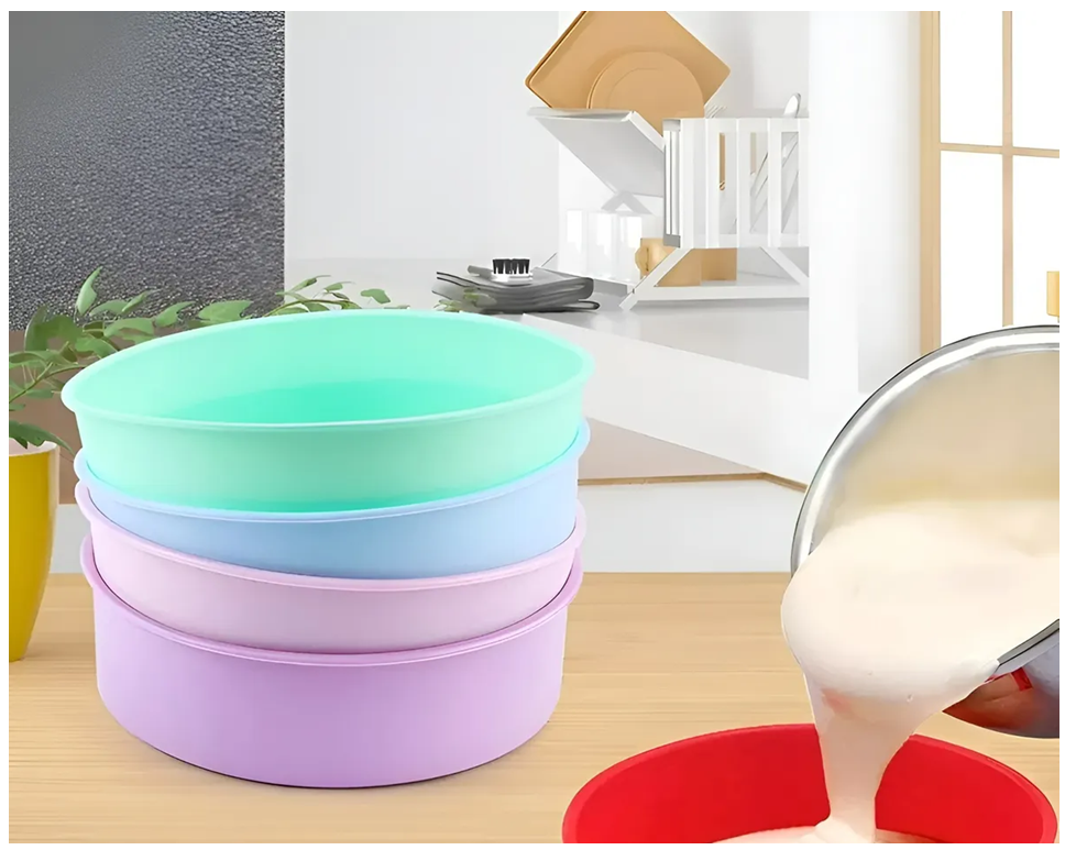 X2 Molde Silicona Molde De Torta Molde De Silicona Mini 20cm-3