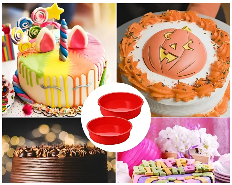X2 Molde Silicona Molde De Torta Molde De Silicona Mini 20cm-4