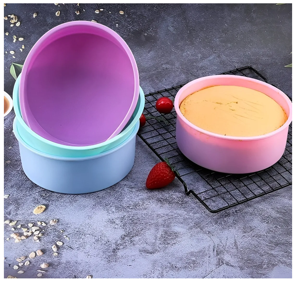 X2 Molde Silicona Molde De Torta Molde De Silicona Mini 20cm-6