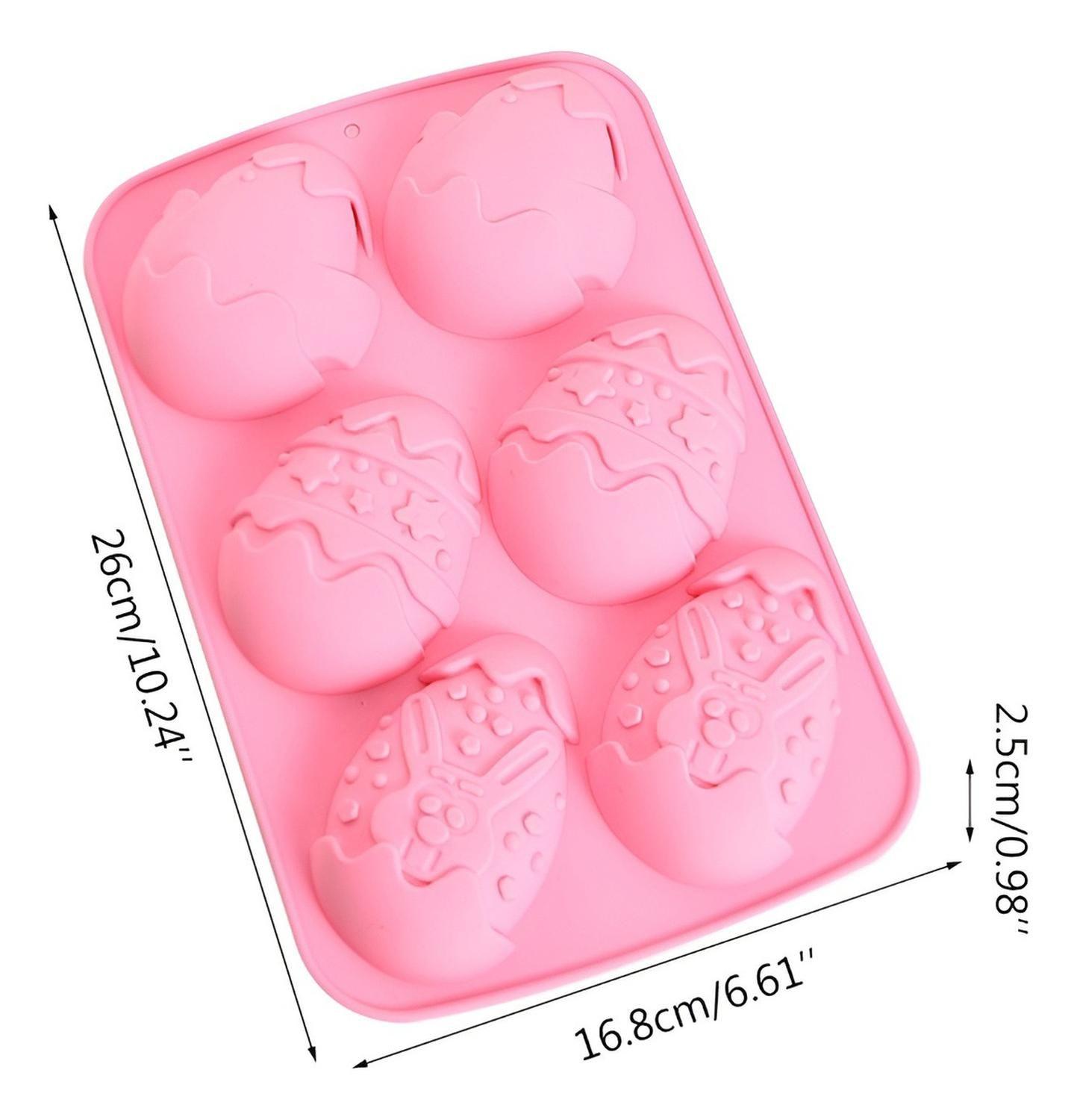 Moldes Chocolate Silicona Molde Chocolate Huevo Pascua Conej Multicolor-2