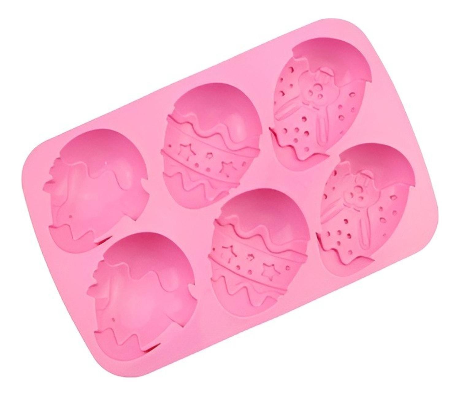 Moldes Chocolate Silicona Molde Chocolate Huevo Pascua Conej Multicolor-5