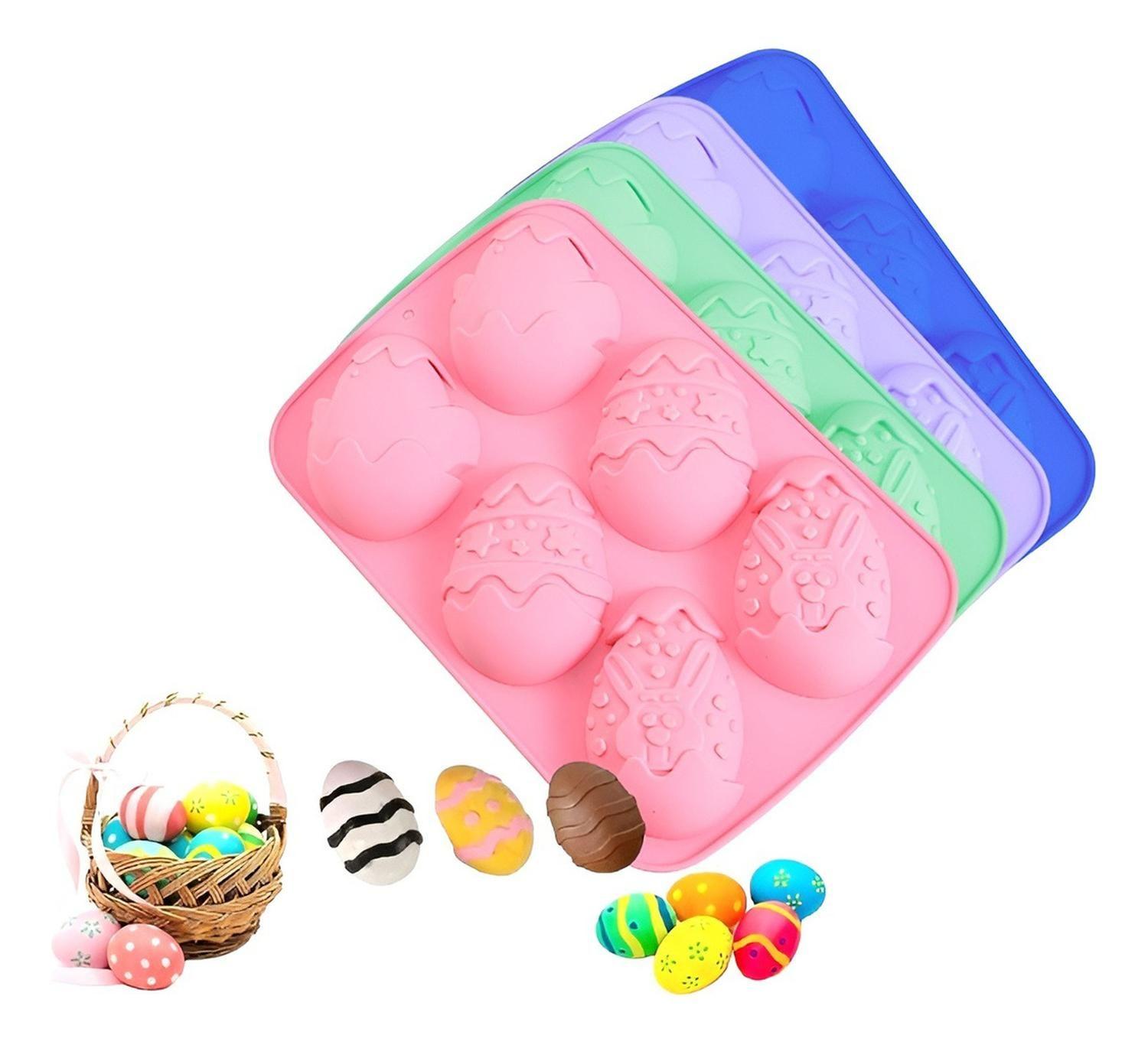 Moldes Chocolate Silicona Molde Chocolate Huevo Pascua Conej Multicolor-7