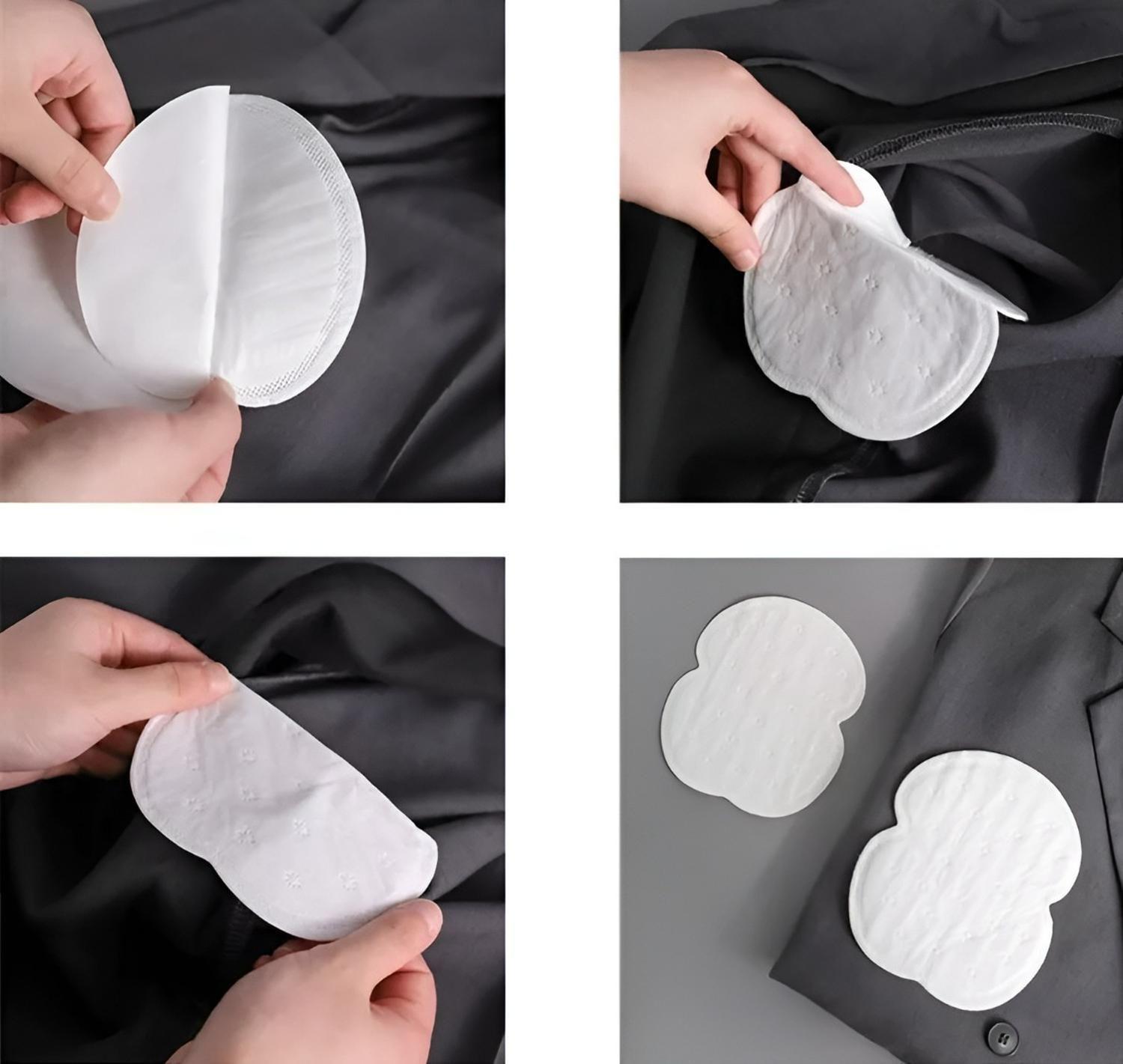100 Parches Protectores Piel Antitranspirantes Axilas Polera Blanco-2