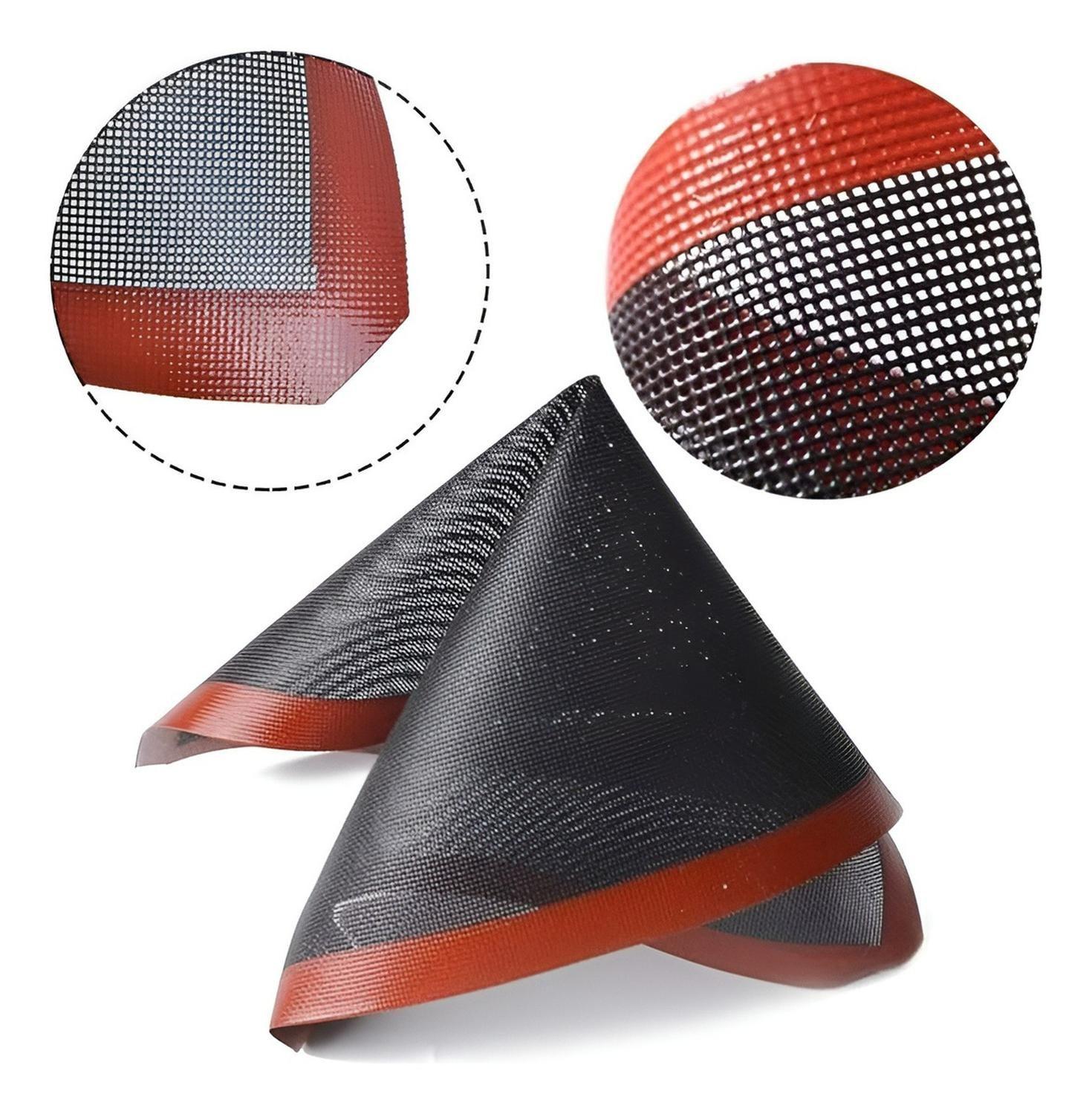 Set 2 Lamina Silicona Tapete Horno Microperforado 60x40cm Negro-4