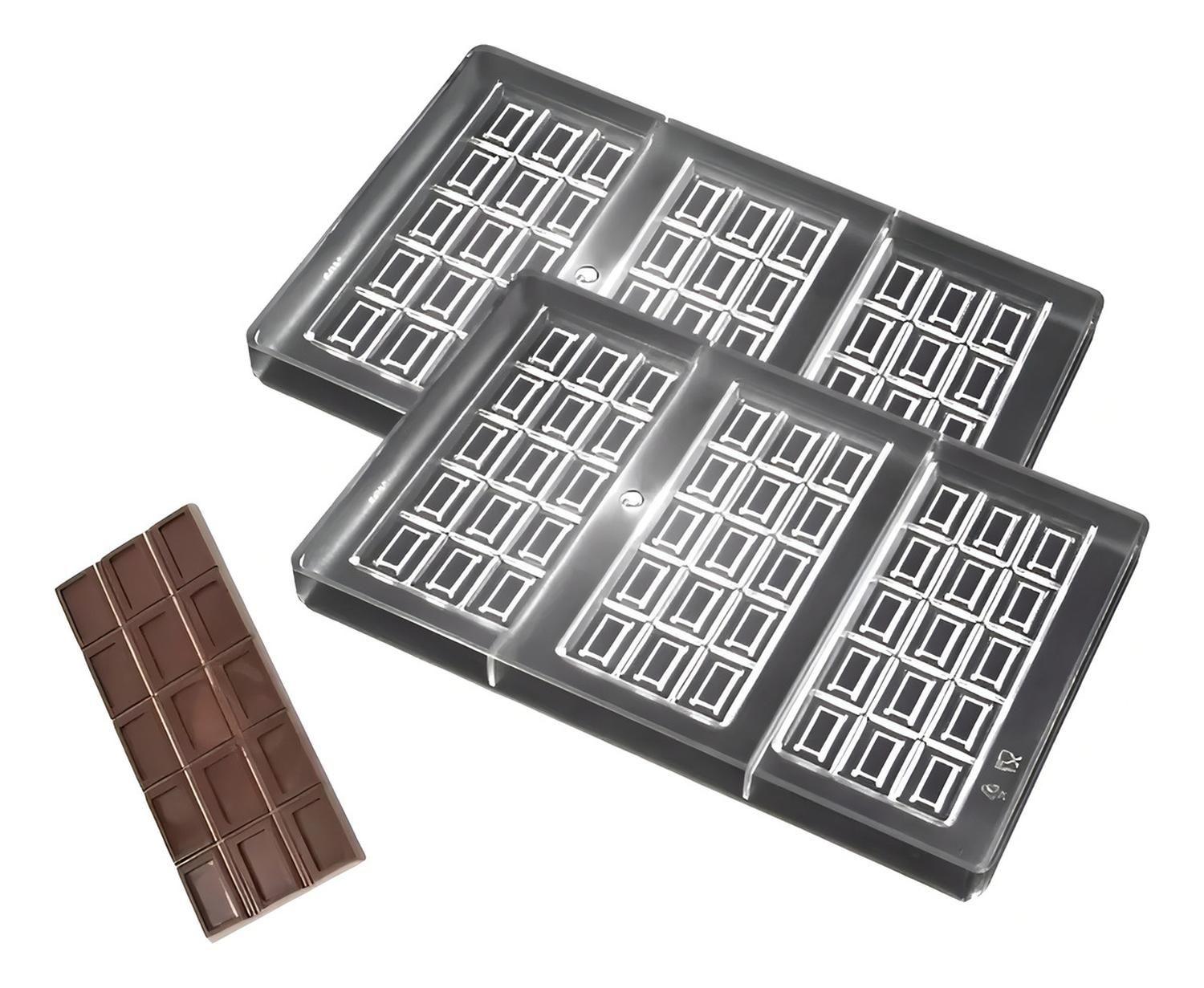 X2 Molde Chocolate Moldes Policarbonato Barra De Chocolate 14cm Moldes Para Chocolates Pasteleriacl-0
