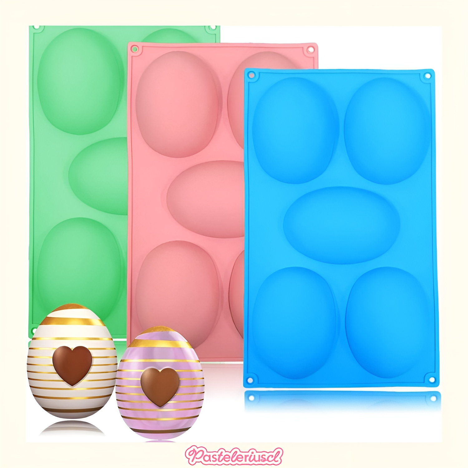 Molde Huevos Grandes Para Rellenar moldes chocolates pascua 5cav Molde De Silicona-9