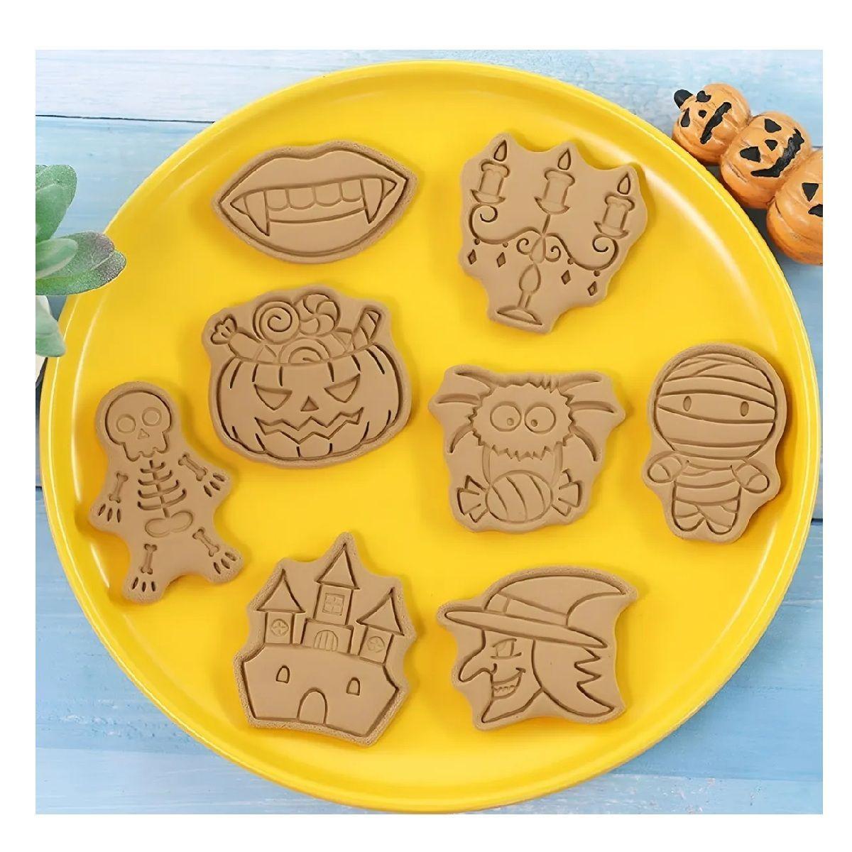 8 Moldes Galletas Halloween Cortadores De Galletas Cortador-4