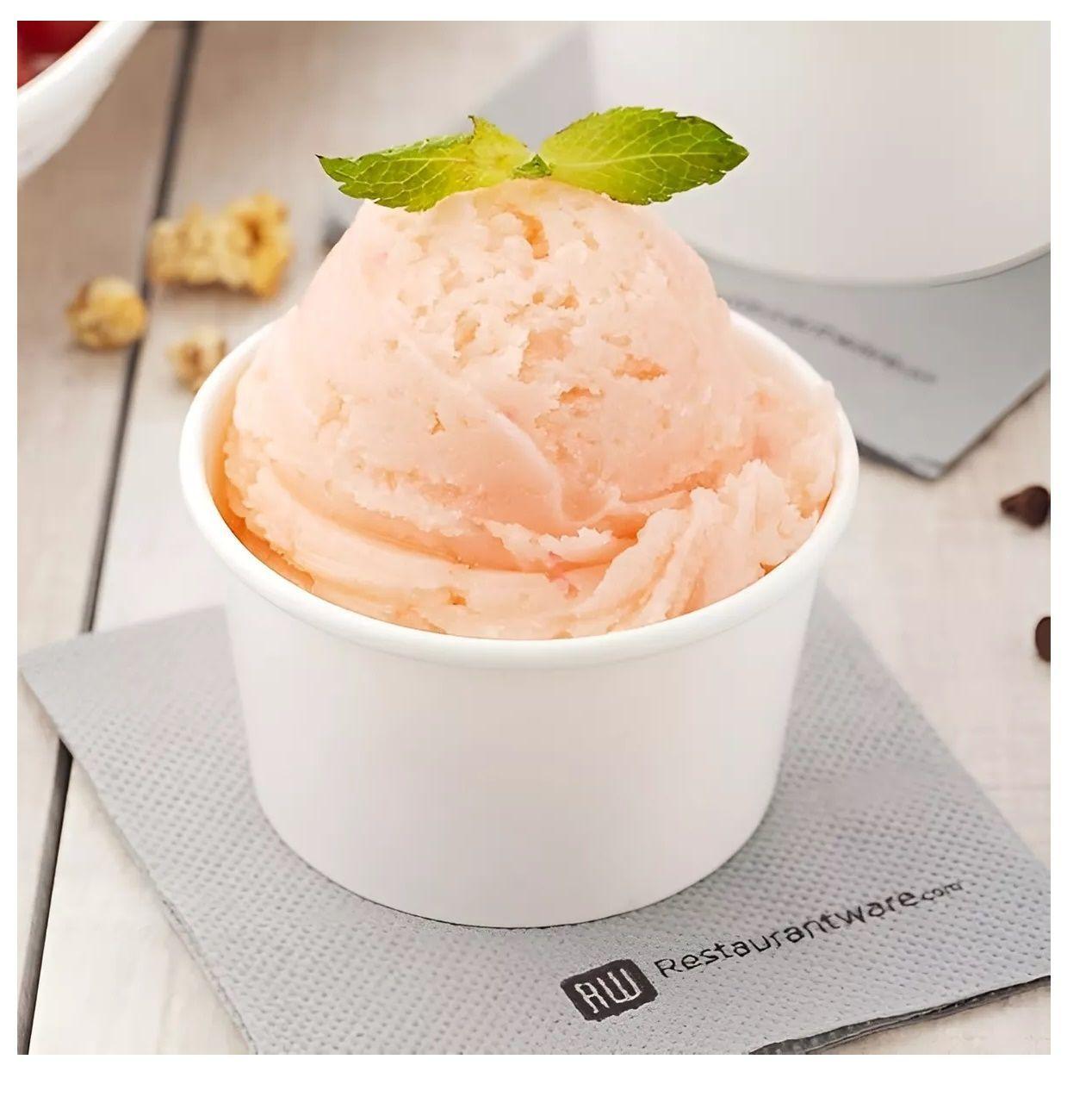 50 Vasos Polipapel Pote Helado Vasos Desechables Helado 6oz-5