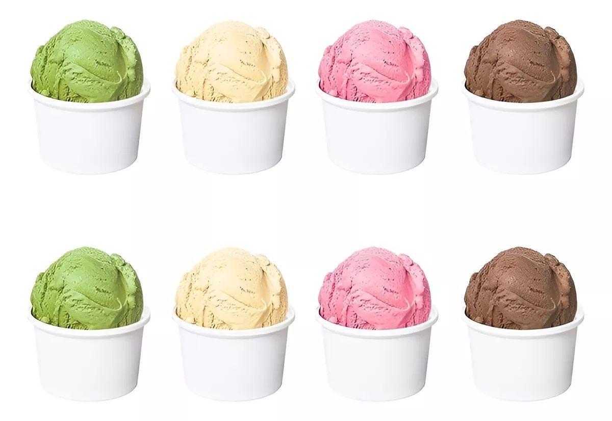 50 Vasos Polipapel Pote Helado Vasos Desechables Helado 6oz-6