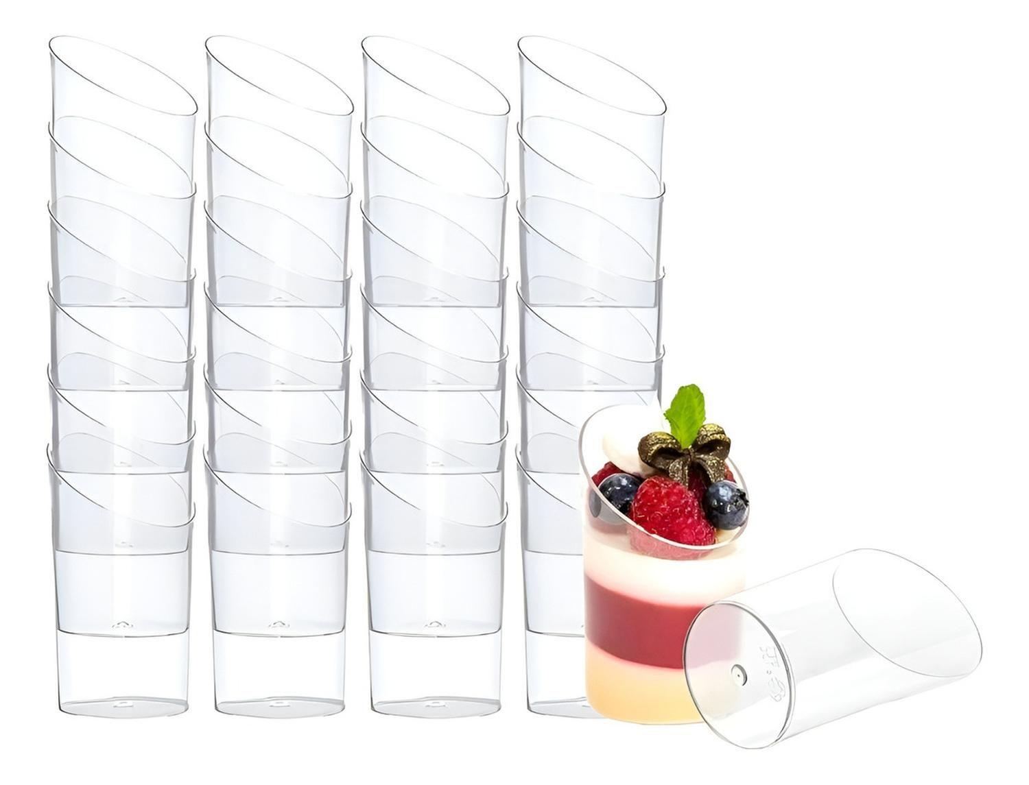 X80 Pocillo Desechables Pocillos Plásticos Para Postres 60ml Trasparente-0