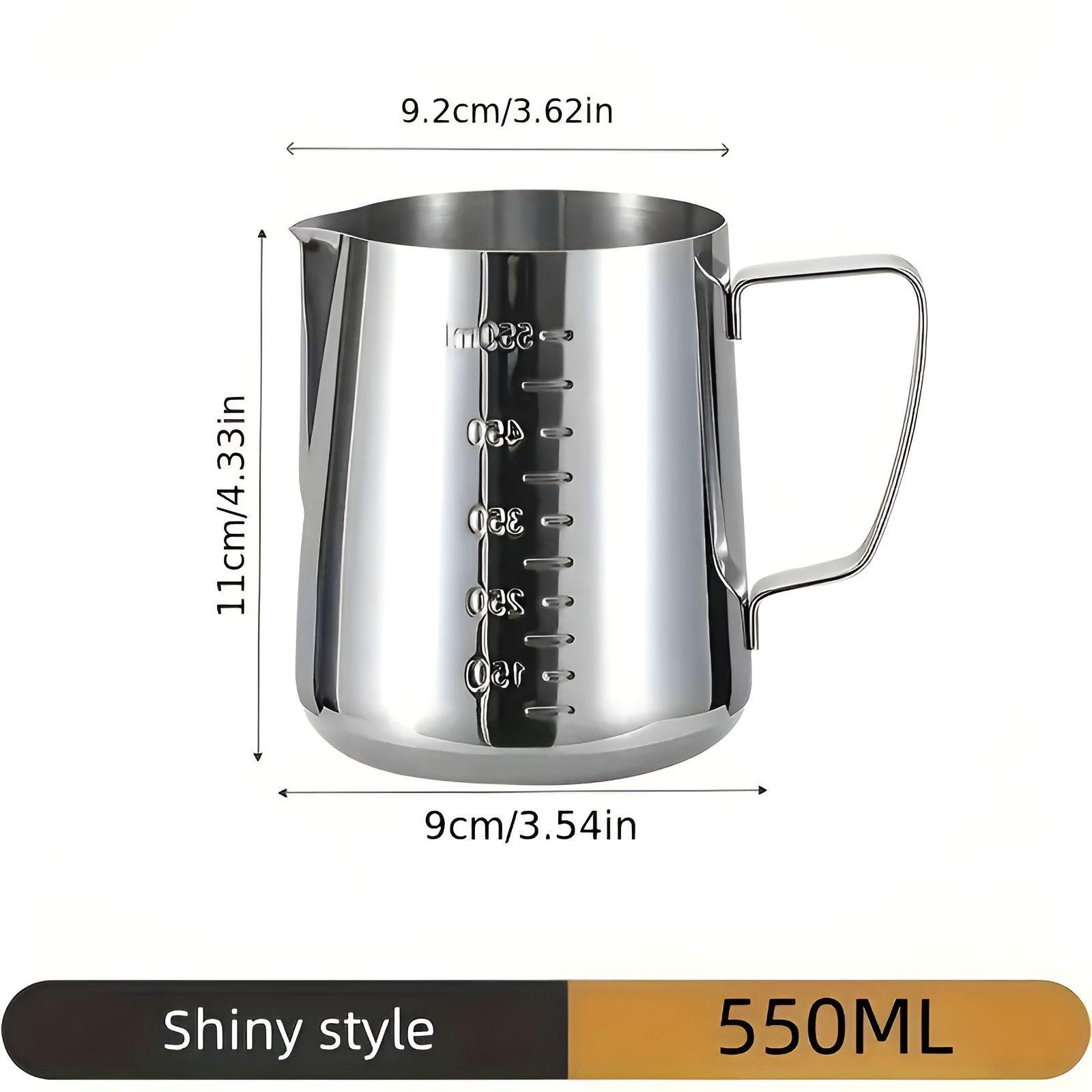 Jarra Leche Acero Lechero Barista Espumador De Leche 550ml-2
