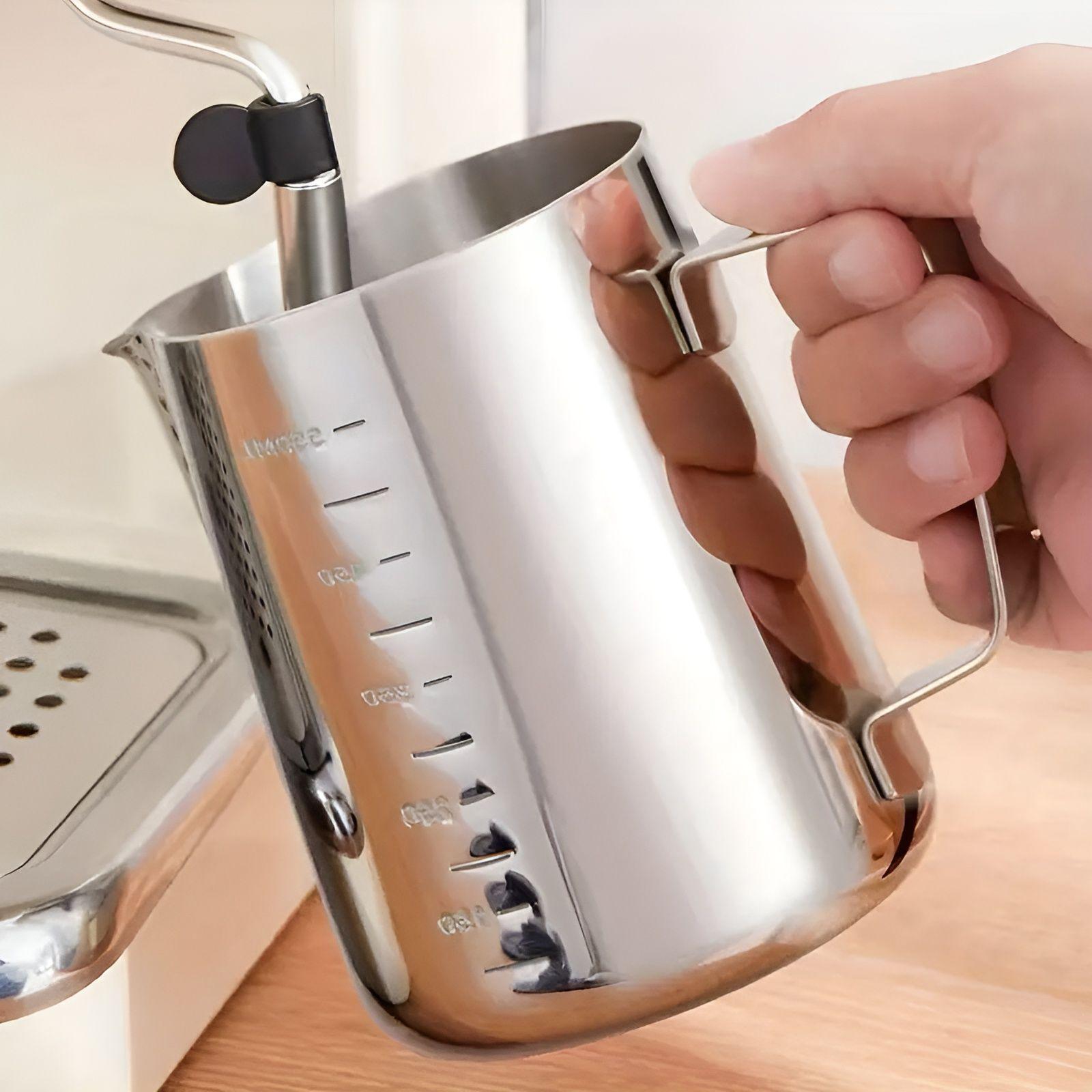 Jarra Leche Acero Lechero Barista Espumador De Leche 550ml-4