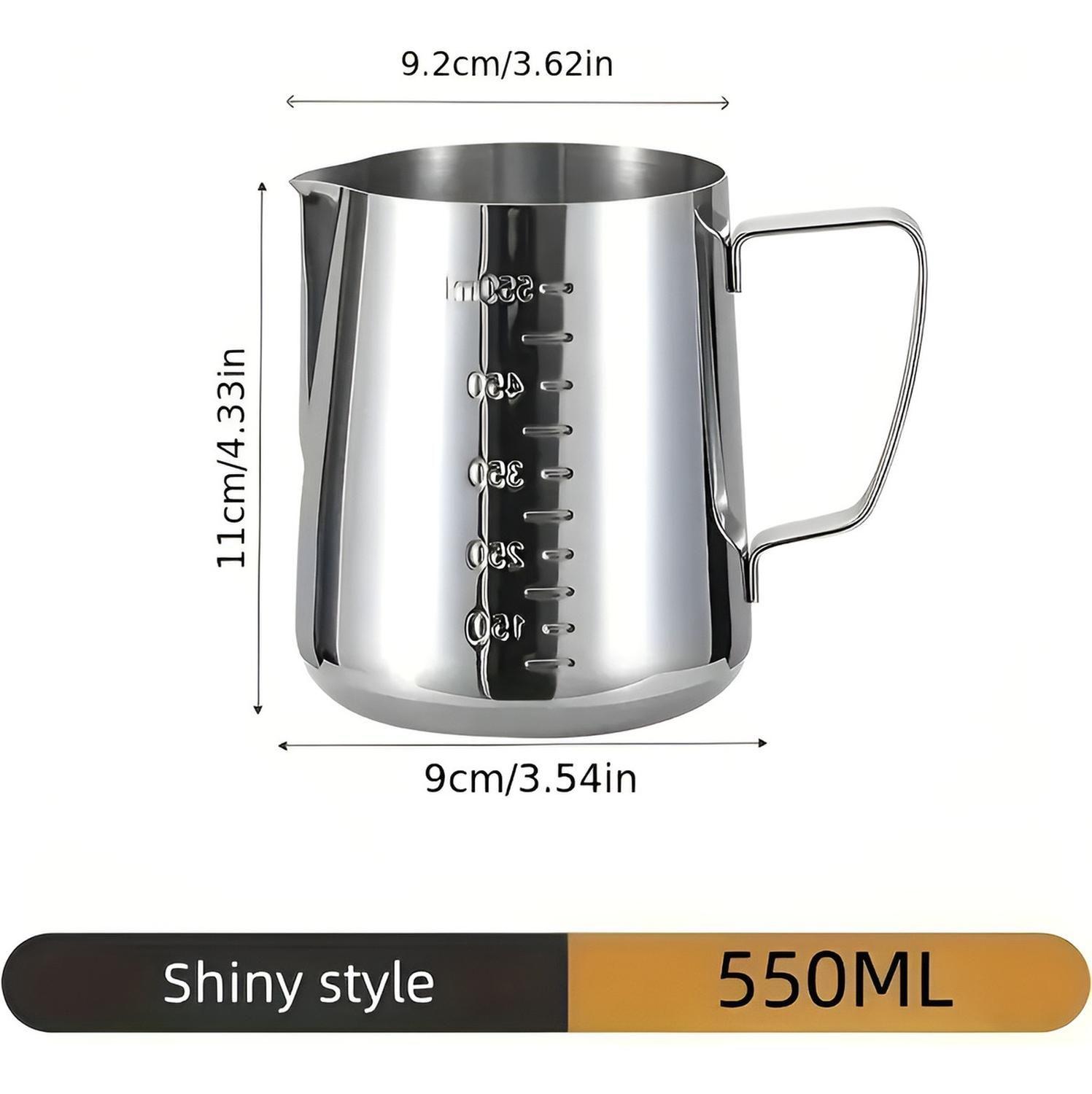 Jarra Leche Acero Lechero Barista Espumador De Leche 550ml-2