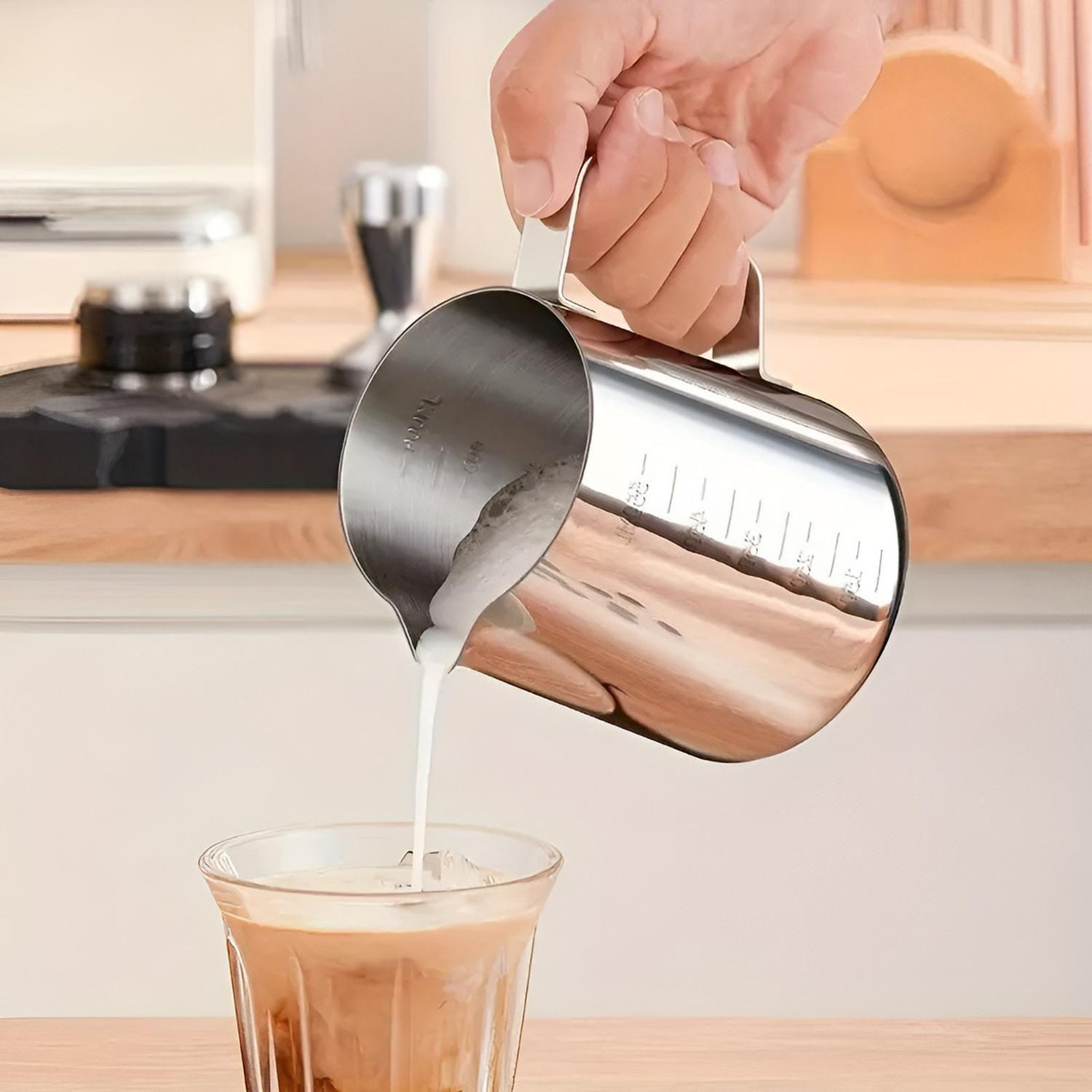 Jarra Leche Acero Lechero Barista Espumador De Leche 550ml-9