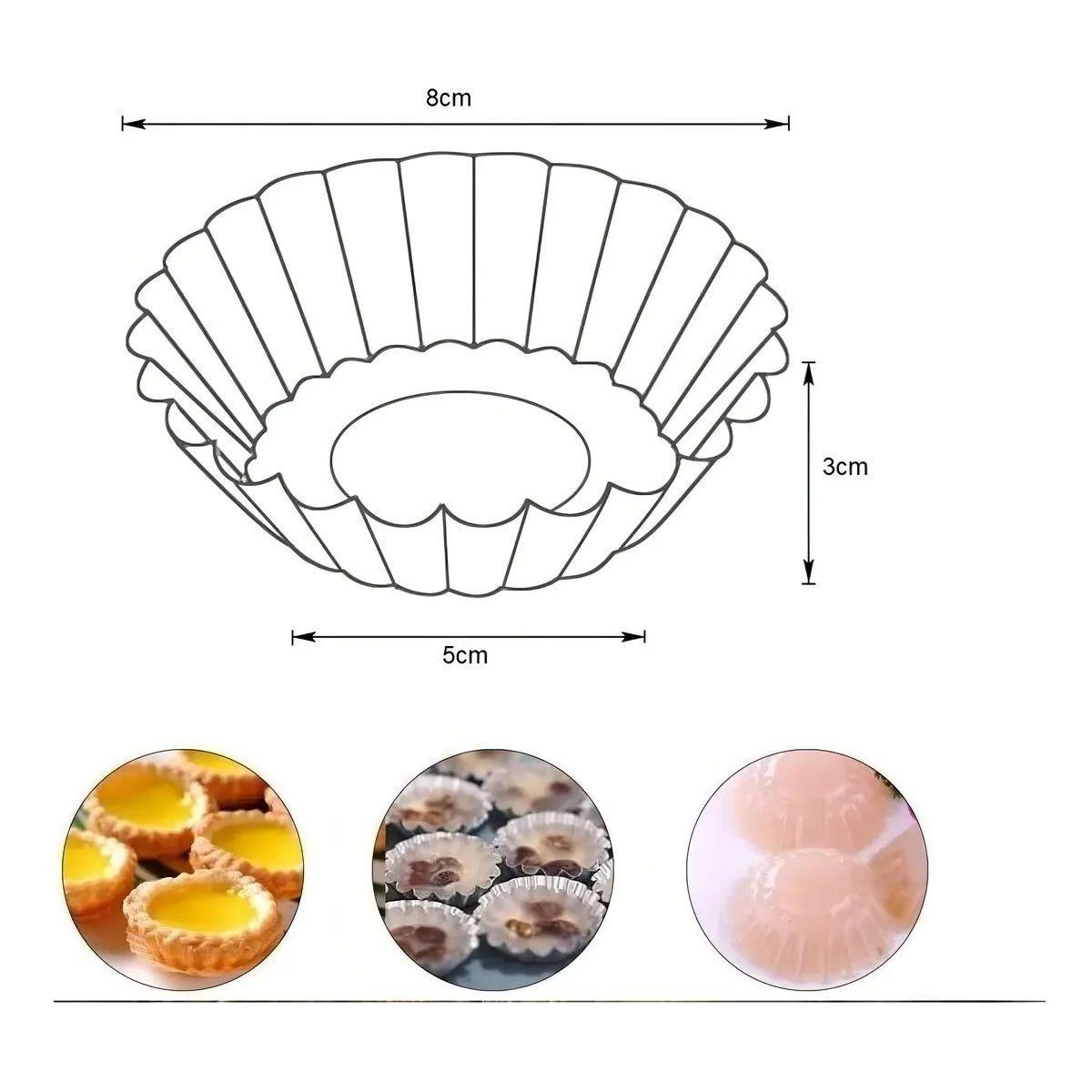 Pack 12 Molde PasteleríaCL Mini Tartaleta Color Gris oscuro 8275-2