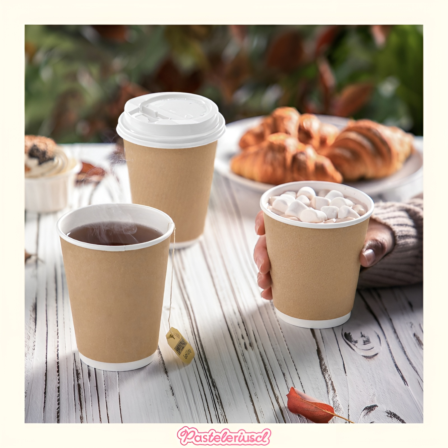 25 Vasos Polipapel Térmico Vaso Doble Pared 8oz/236ml Vasos Para Cafe Foodtruck-1